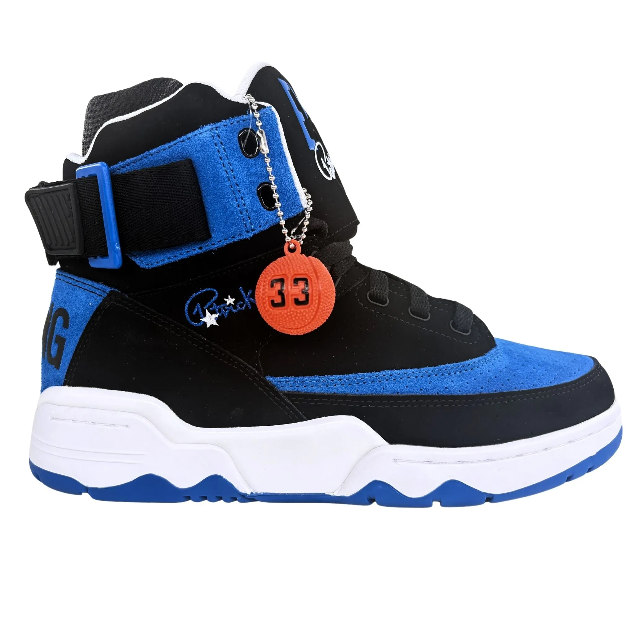 Forest Path World Walk Patrick Ewing Athletics Men's 1BM02384-018 33 HI Black White Royal Basketball Shoes