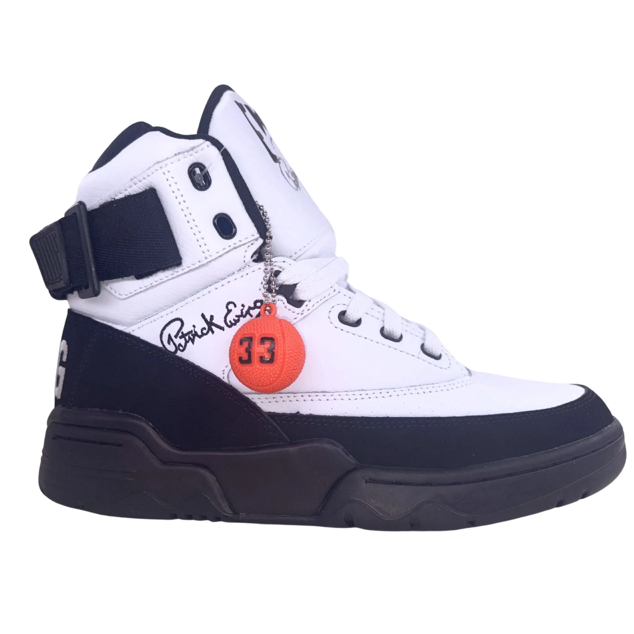 Vital Step Climb Strong Patrick Ewing Athletics Men's 1EW90112-003 33 HI Black White Silver Basketball Shoes