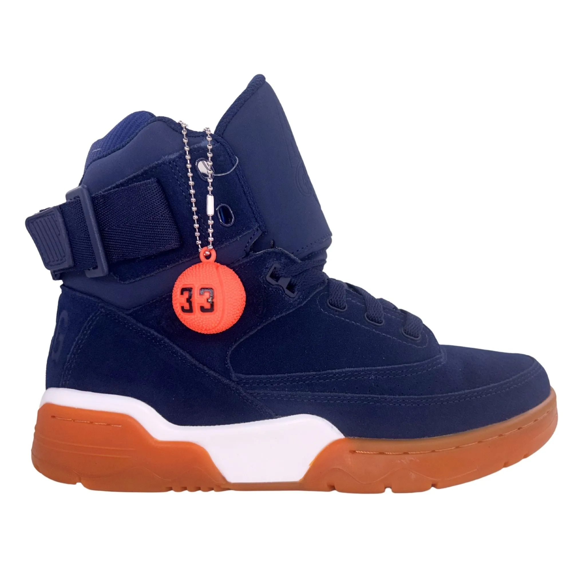 Patrick Ewing Athletics Men's 1EW90212-475 33 HI Navy White Gum Basketball Shoes Firm Edge