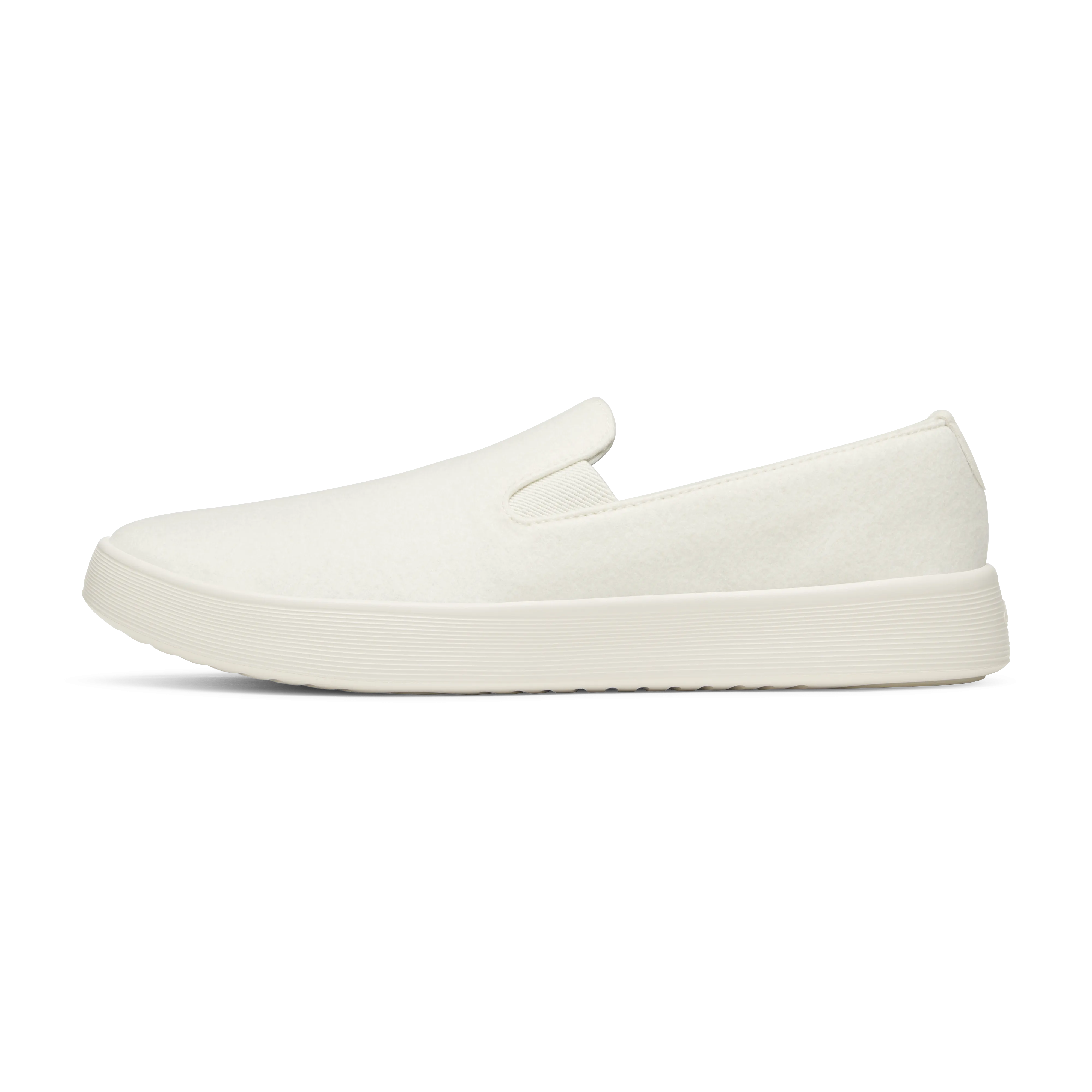 Men's Wool Cruiser Slip On - Natural White (Natural White Sole) Quick Drying Lightweight