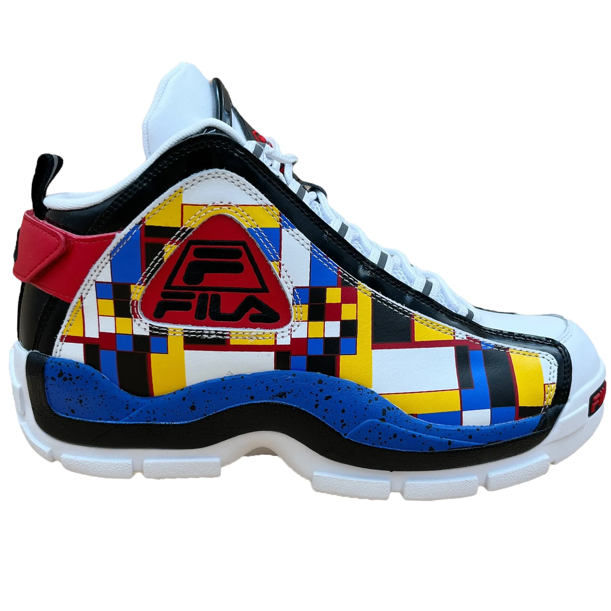 Fila Men's 1BM01740 Grant Hill 2 Ludi White/Black Basketball Shoes Rock Guard Court Fast