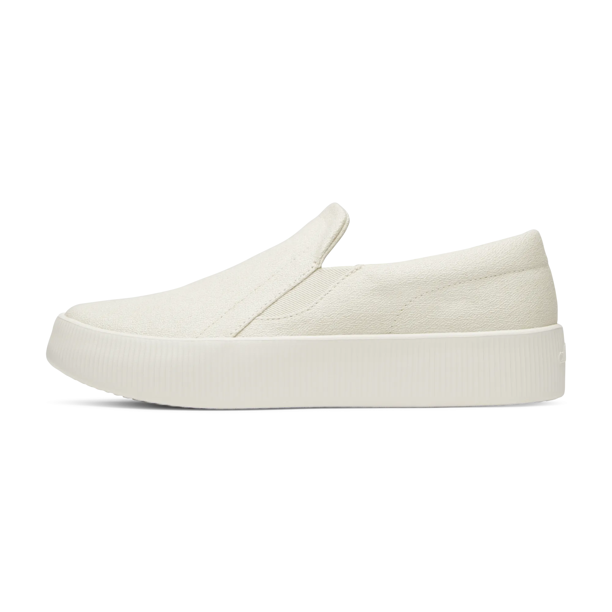 Women's Lounger Lift - Stony Cream (Natural White Sole) Quick Walk Rubber Traction Pattern