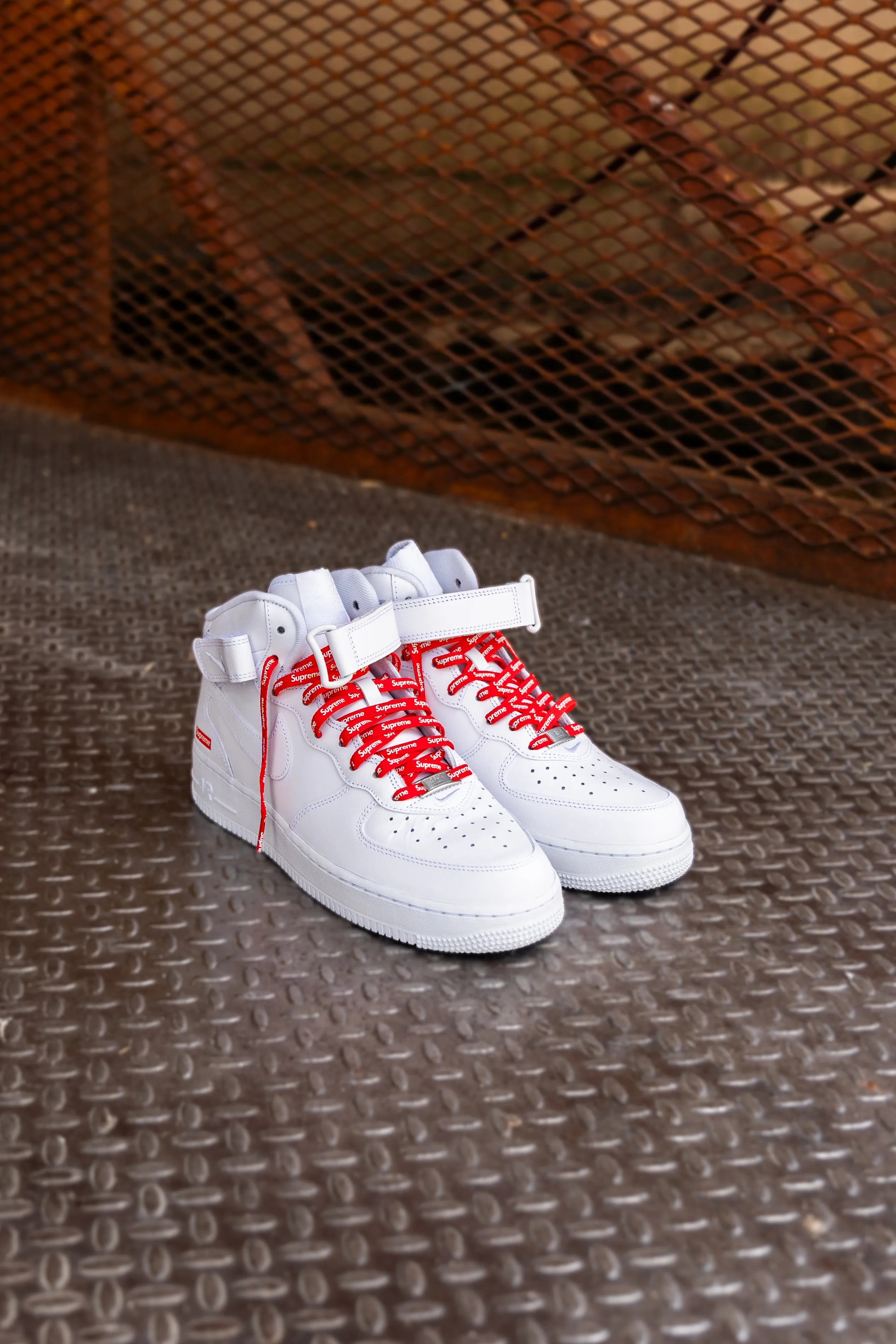 summer - style Sturdy flexibility Nike x Supreme Air Force 1 Mid SP (White)