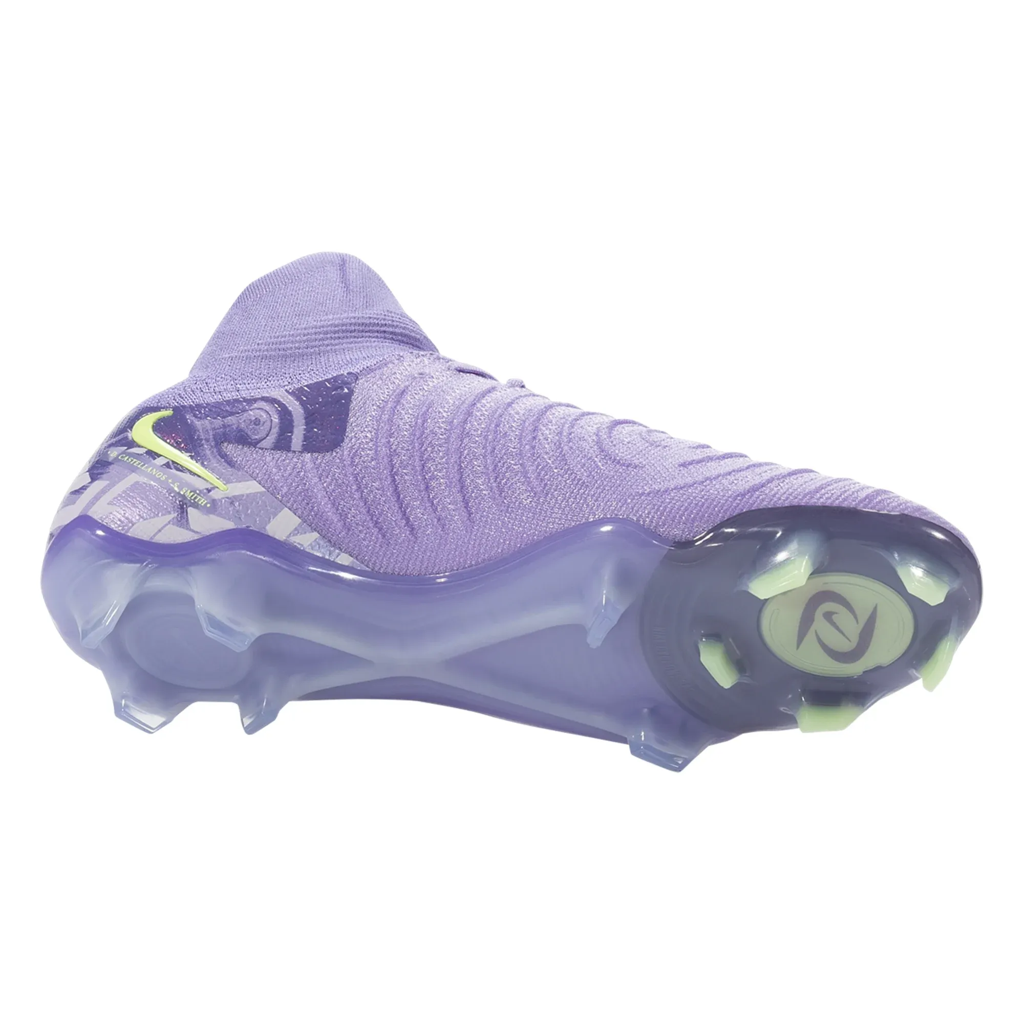 Nike United Phantom Luna II Elite FG Soccer Cleats (Purple Agate/Barely Volt) Personalized kids' shoes flamenco - dance - stage shoes