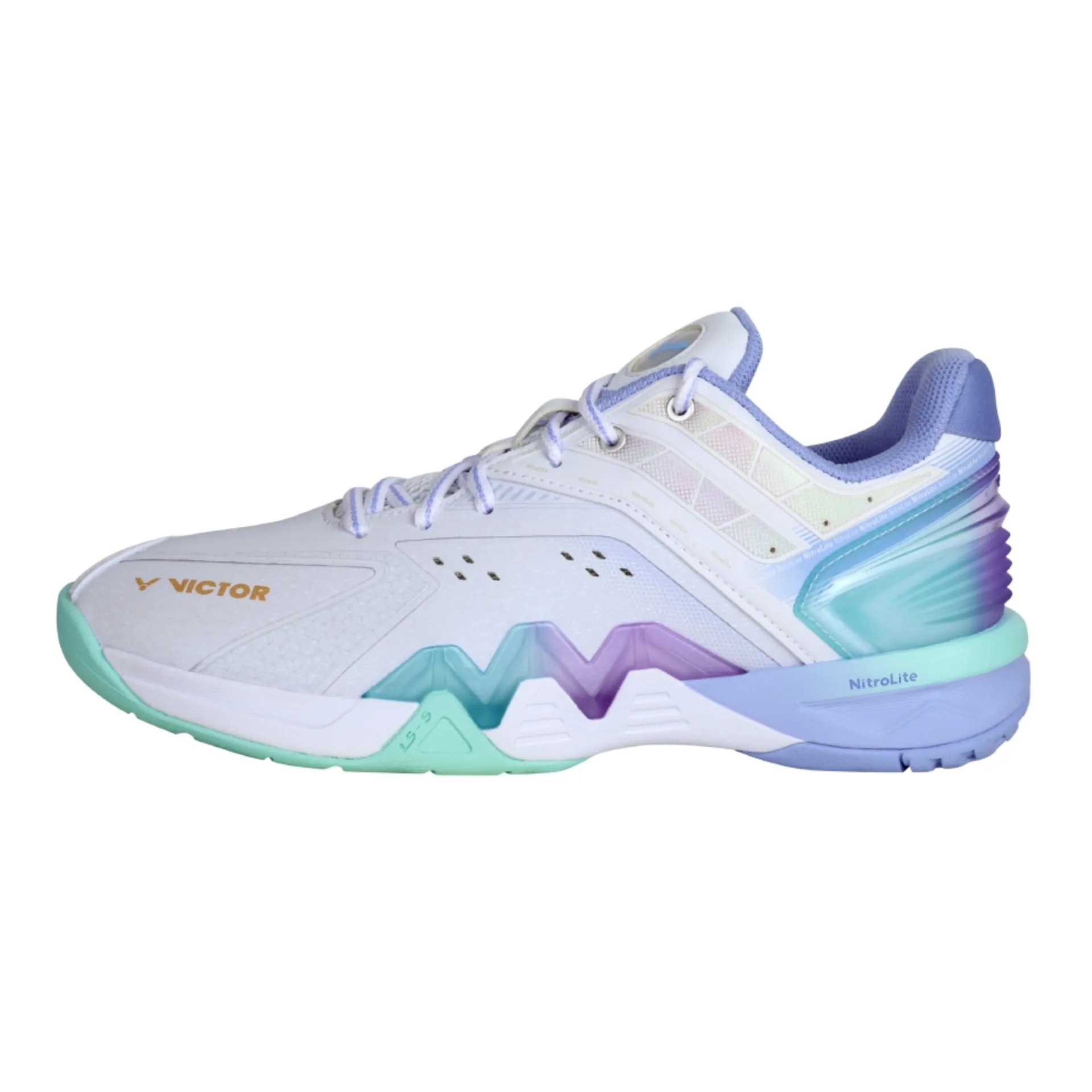 Control Max Pro Prime Victor P8500NLITE-AT Badminton Shoes [Brilliant White/Blue Violet]