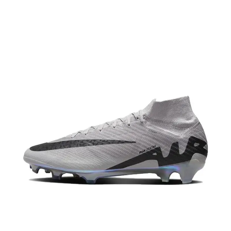 Nike Zoom Mercurial Superfly 9 Elite Fg Air Cushion Cushioned, Non-slip And Wear Comfortable Rubber Football Shoes Gray Black Work