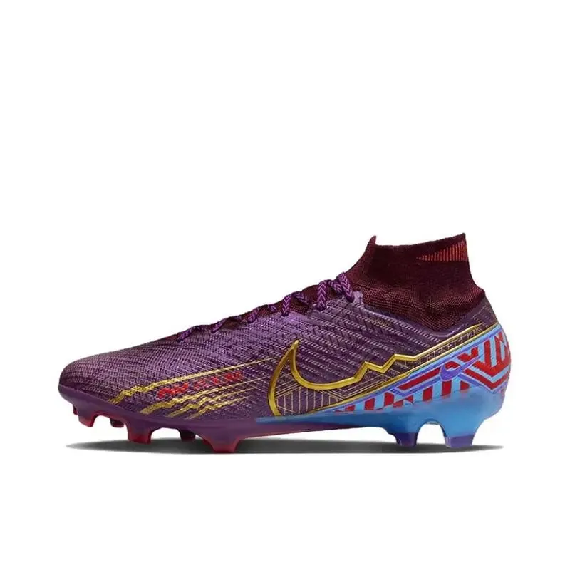 Picnic Easy Flexible Sole Nike Zoom Mercurial Superfly 9 Elite Fg Air Cushion Cushioned, Non-slip And Wear Comfortable Rubber Football Shoes Gray Black