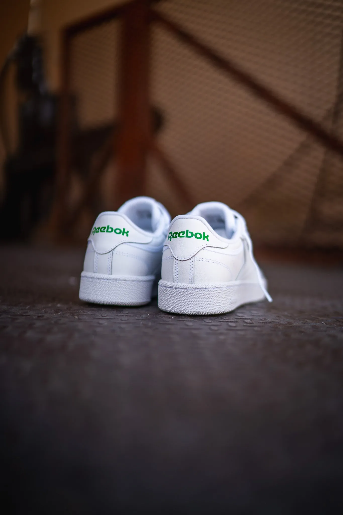 Mens Reebok Club C 85 (White/Green) football players' protection Timeless arch