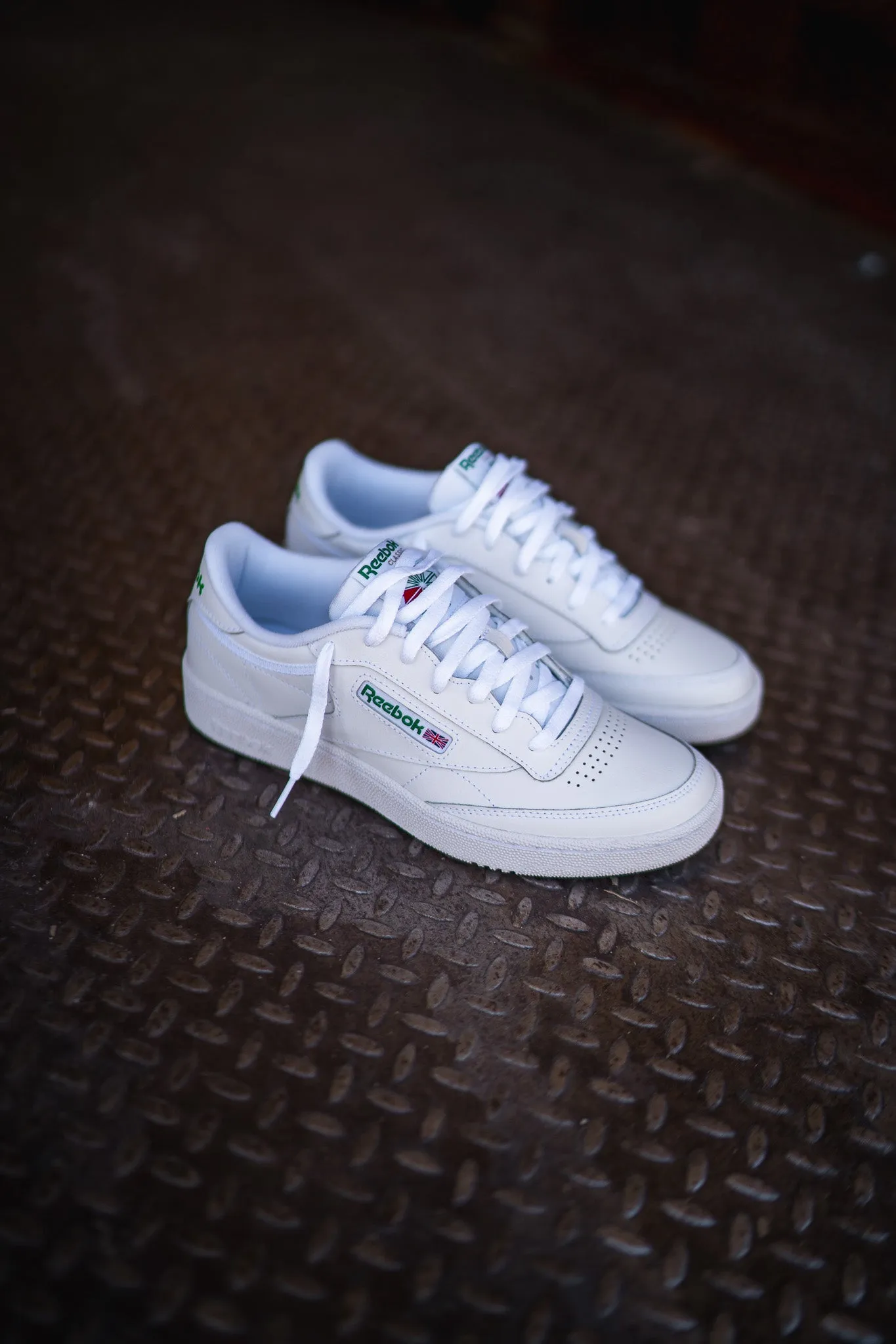 Mens Reebok Club C 85 (White/Green) Tourist Elevated Comfort