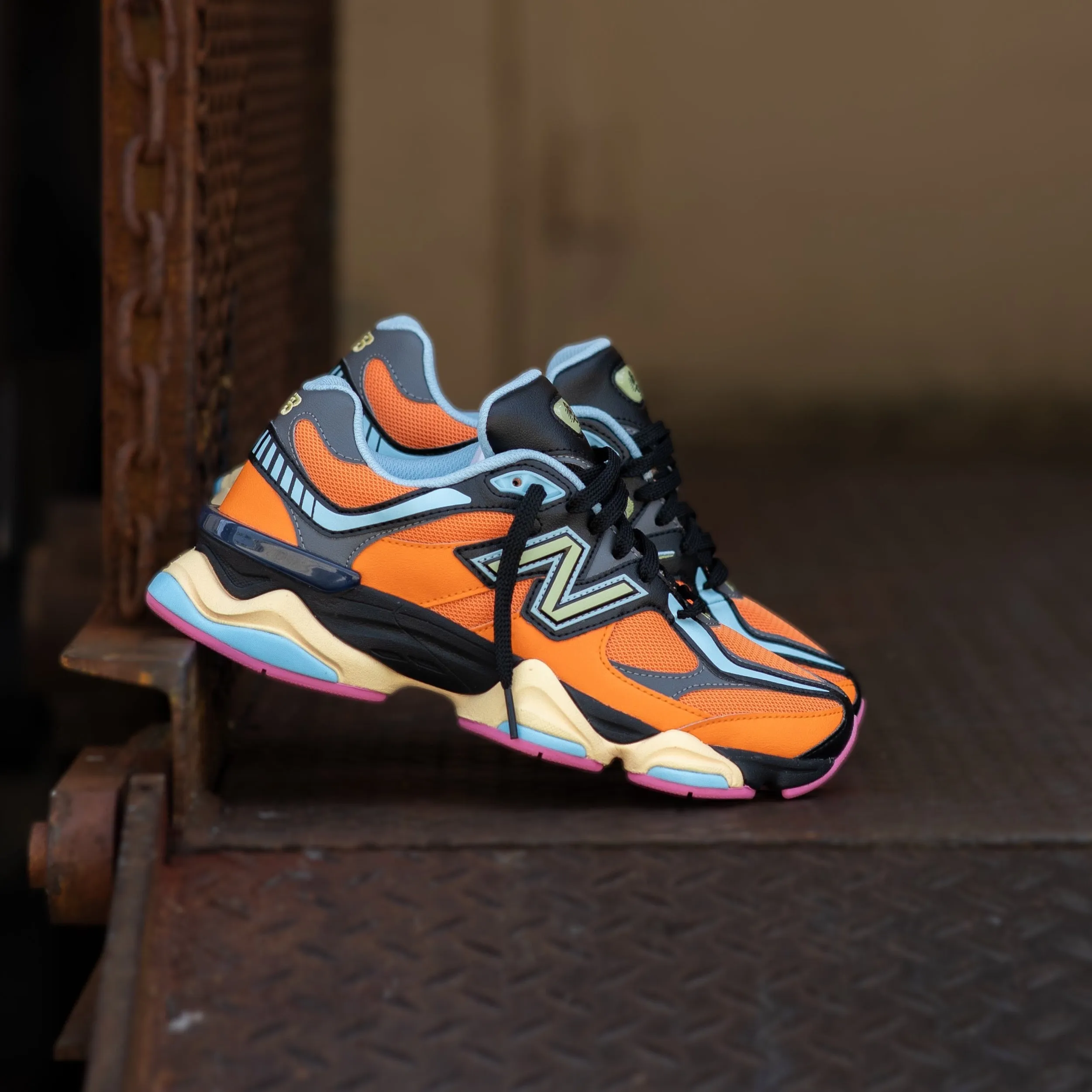 Mens New Balance 9060 (Orange/Black) - U9060OGB sporty user flexible rubber