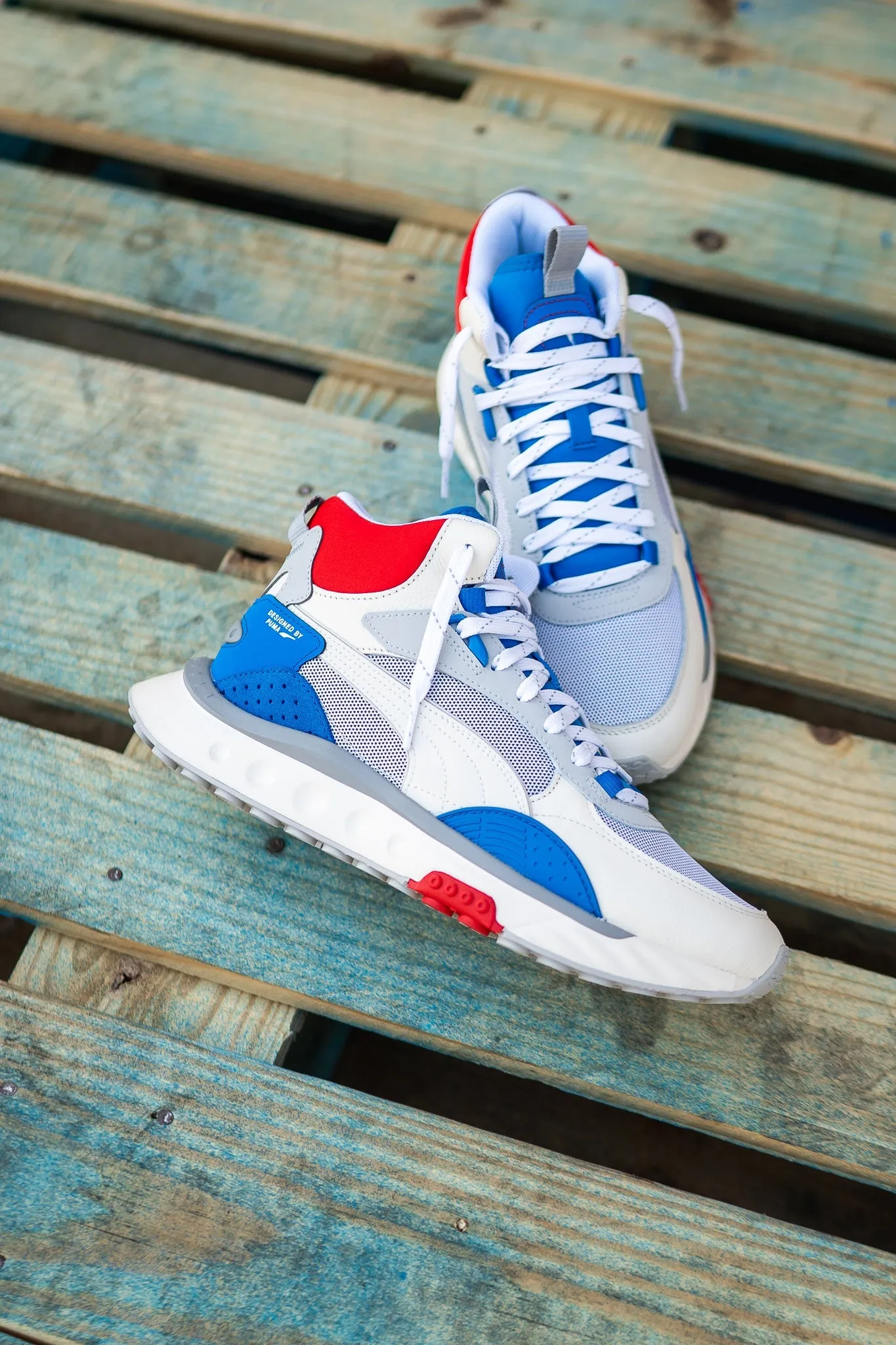 Puma Wild Rider Mid WS (Ivory Glow/Future Blue) city dwellers Luxurious Comfort