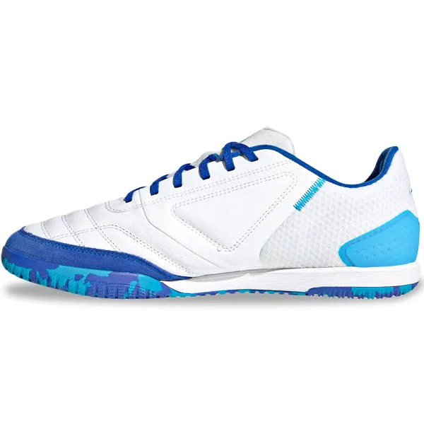 Rubber Outsole Reinforced Soles adidas Top Sala Competition Indoor Soccer Shoes (White/Bold Aqua/Team Royal Blue)