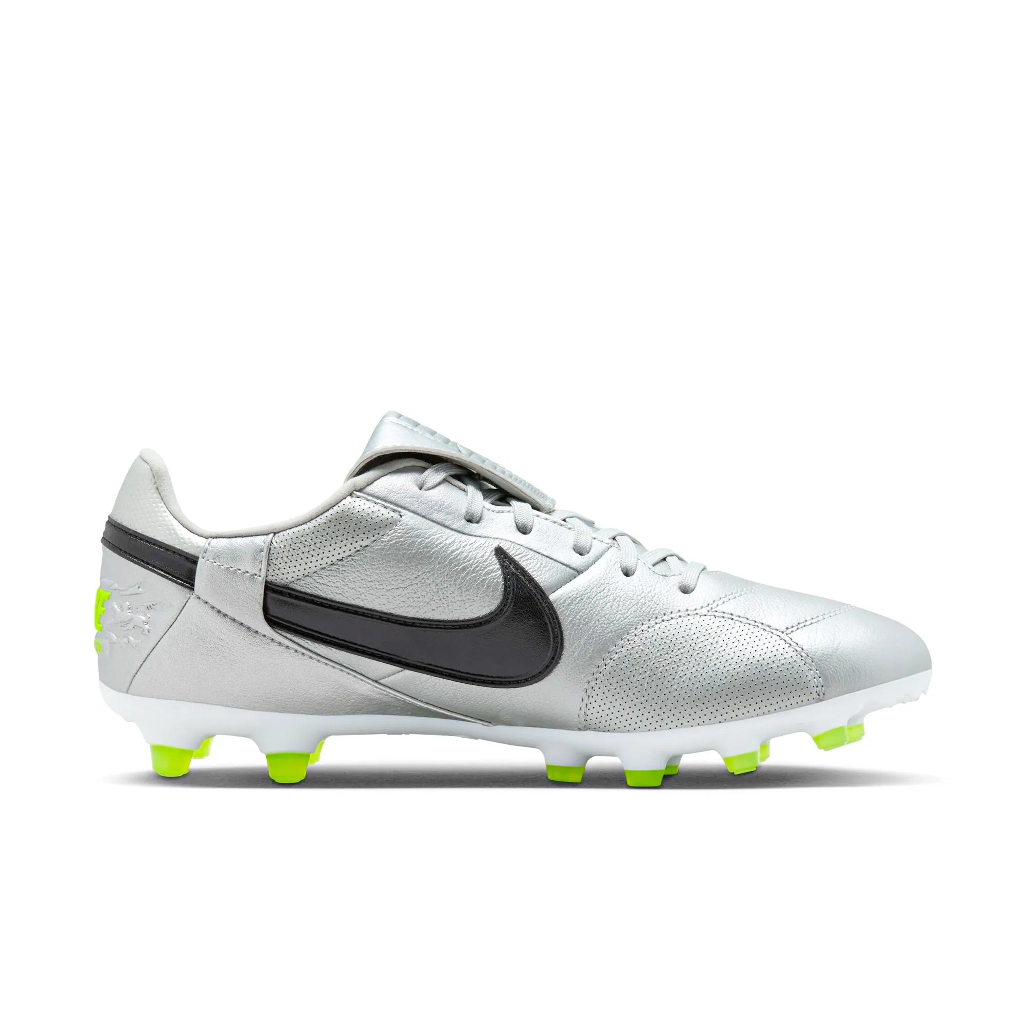 polo - field shoes Nike Premier III Firm Ground Soccer Cleats (Metallic Silver/Black-Volt)