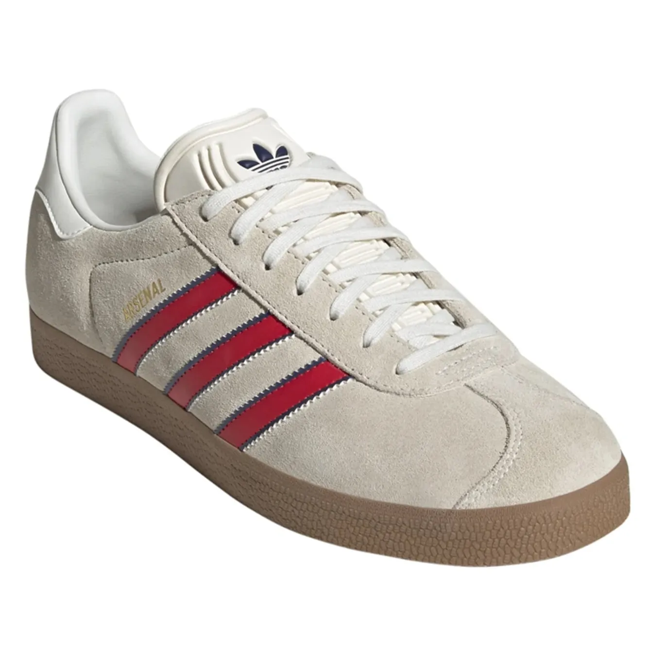 Waterproof kids' shoes warm - up shoes adidas Arsenal Gazelle Terrace Soccer Shoe (Offwhite/Better Scarlet/Night Sky)