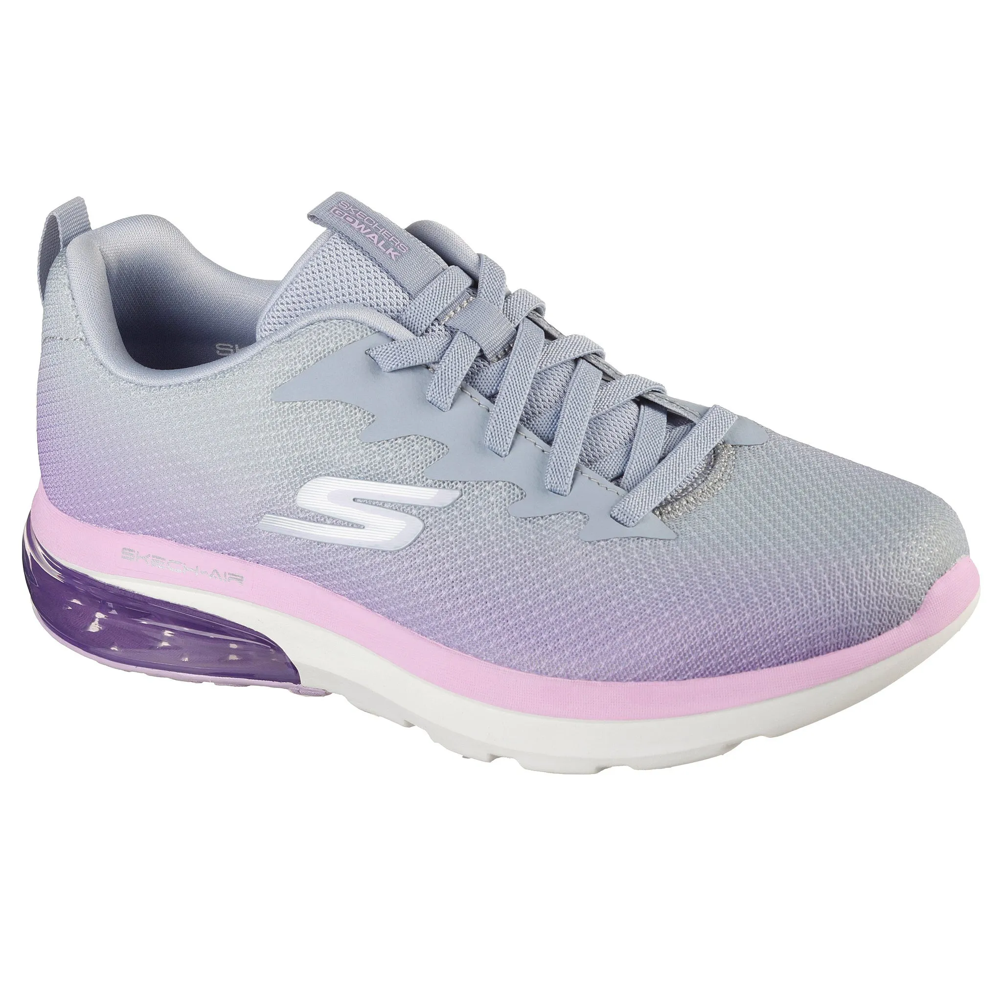 Skechers Women's 124348 GOwalk Air 2.0 Quick Breeze Gray/Lavender Athletic Shoes Fashion Appeal Minimalist Lacing