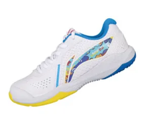 Li Ning Lei Ting Badminton Kid's Shoe [White/Blue] AYTT014-3 Spin One