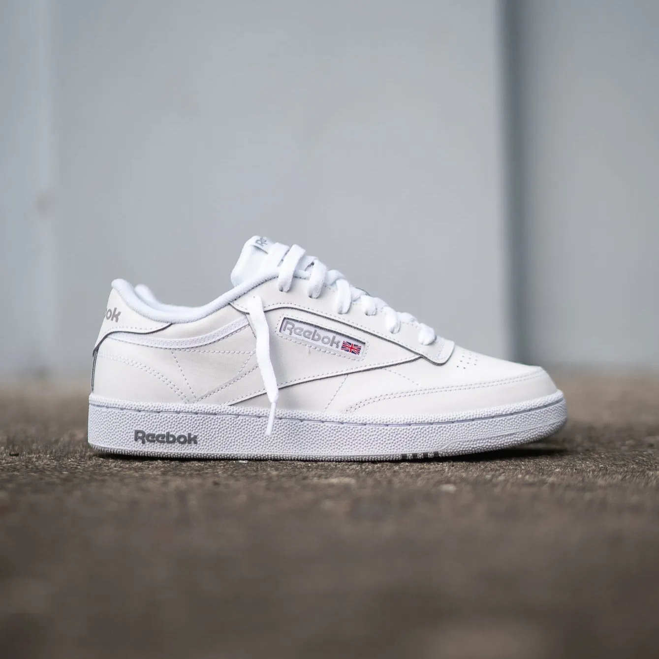 waterproof - breathable membrane Chunky Heel Reebok Club C 85 (White/Sheer Grey)