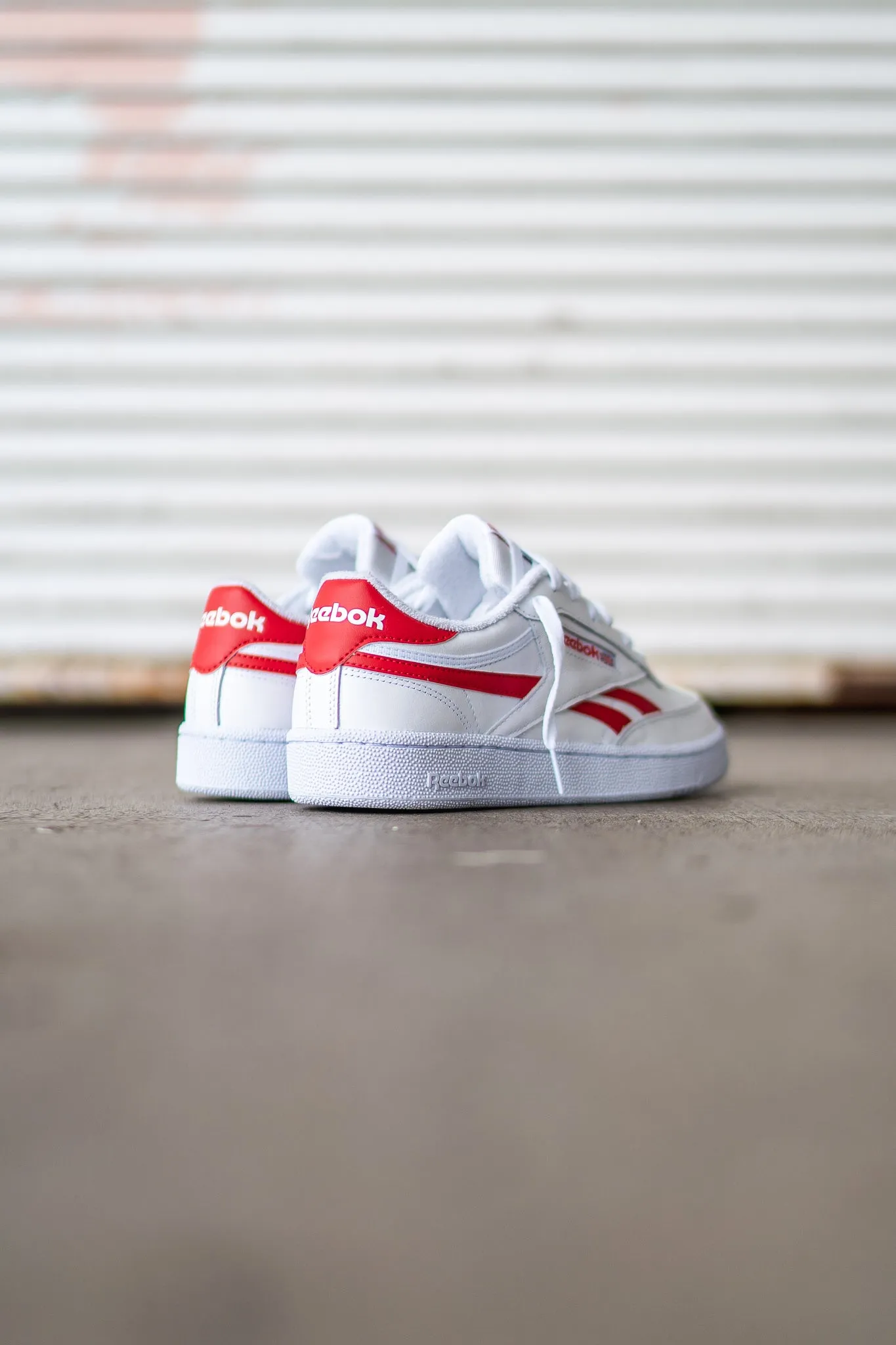 Reebok Club C Revenge (White/Vector Red) Athletic materials Aerobic