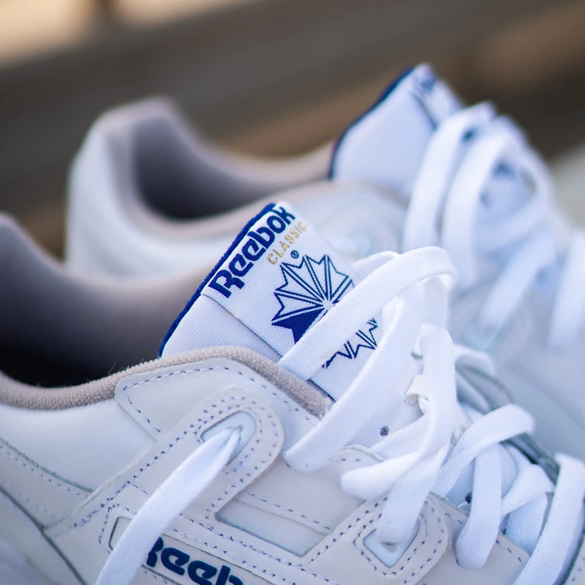 Reebok Workout Plus (White/Royal) Breathable Upper