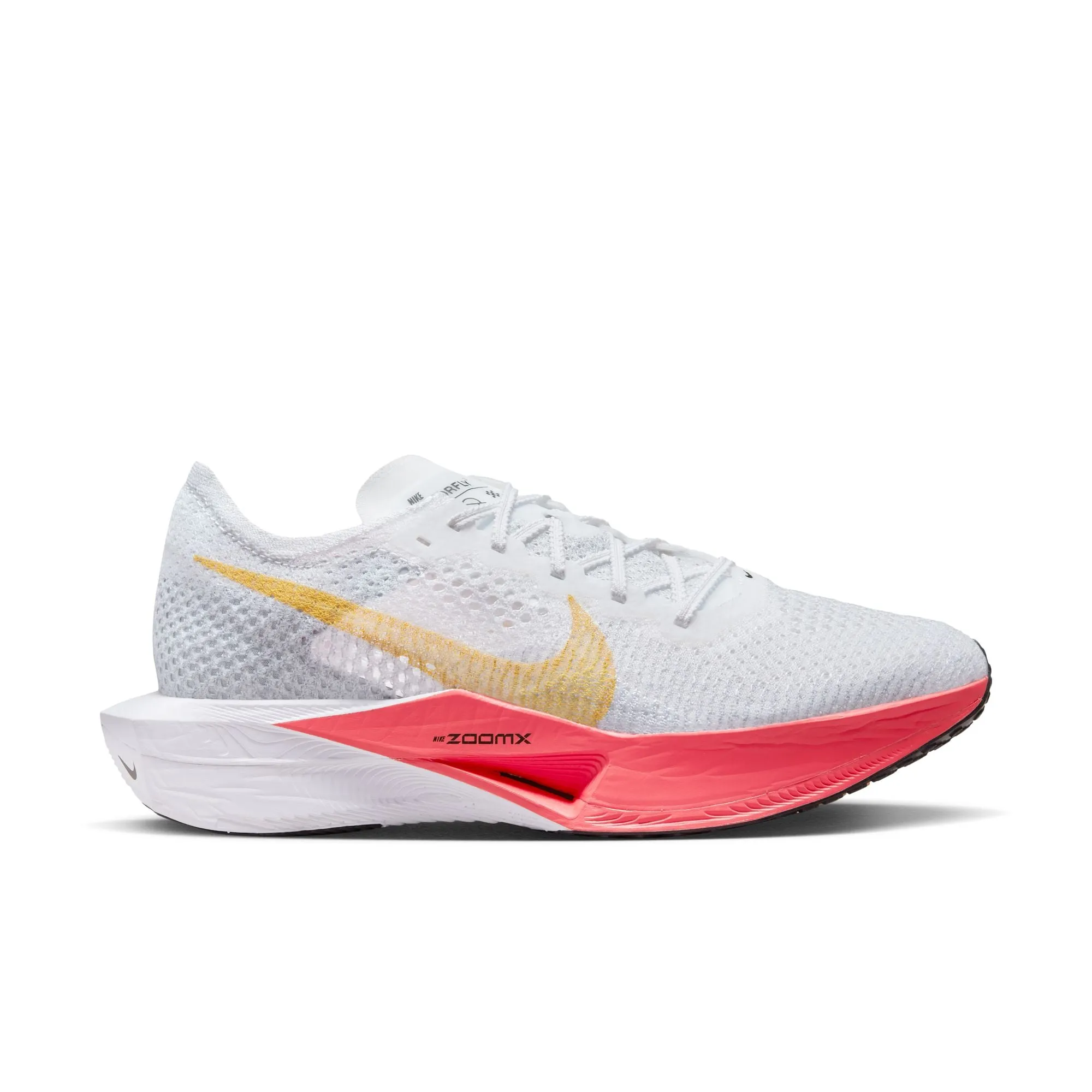 WOMEN'S VAPORFLY 3 - B - 101 WHITE/TOPAZ GOLD warm weather