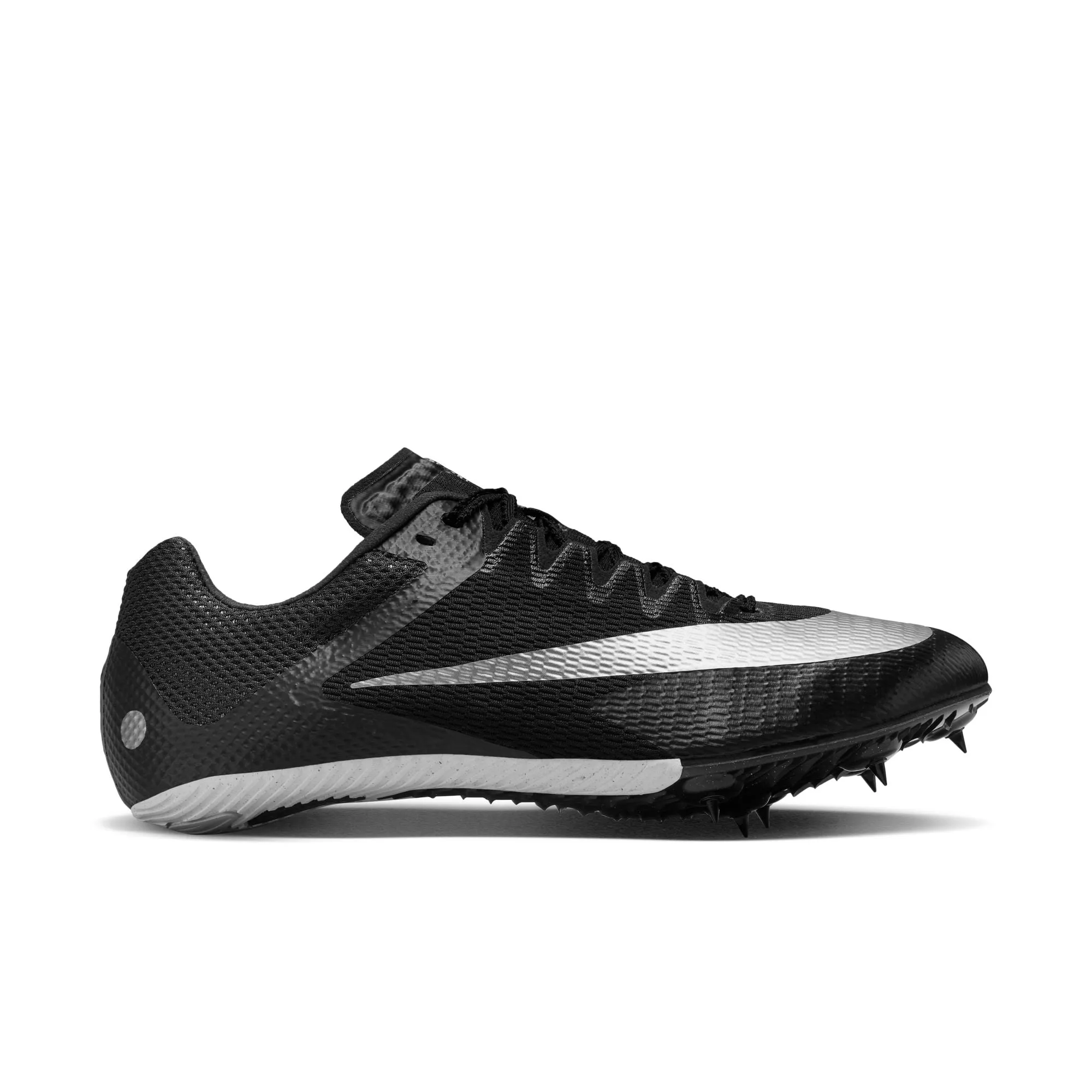 dual - density sole shoes running shoes for men in their 20s ZOOM RIVAL SPRINT - 001 BLACK/METALLIC SILVER