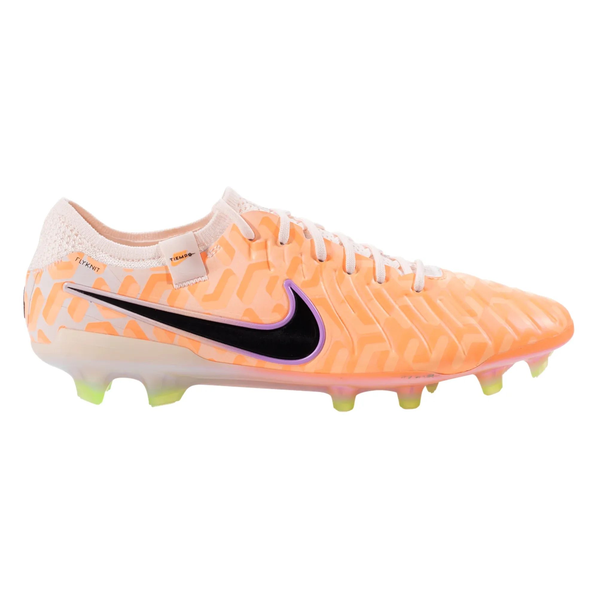Nike Leged 10 Elite WC FG Soccer Cleats (Guava Ice/Black) firm - cushioning shoes