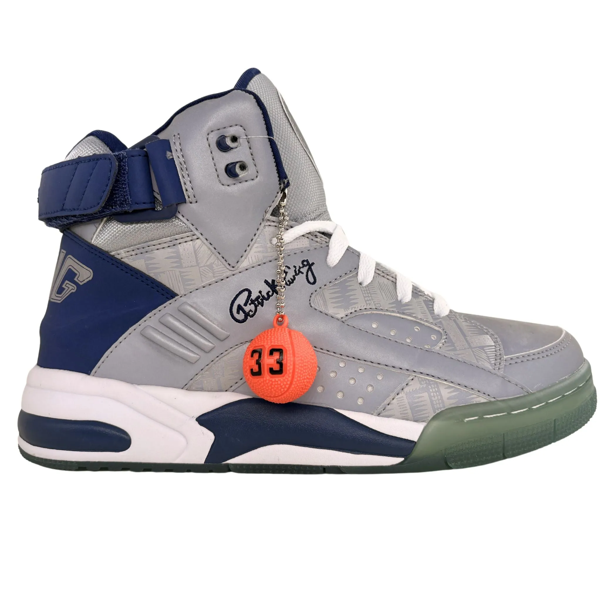 Summer Heat Match Fit Patrick Ewing Athletics Men's 1BM00214-068 ECLIPSE BIG G Grey Navy Basketball Shoes