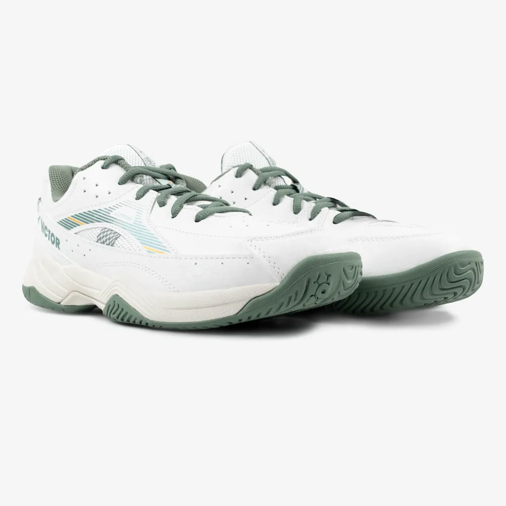 Lace-up Victor A170II-AG Court Shoe (Brilliant White/Granite Green)