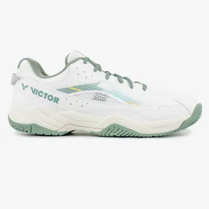 Victor A170II-AG Court Shoe (Brilliant White/Granite Green) Breathable Balance Ultra