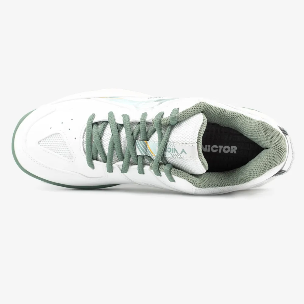 Fast Break Shield MasterX Victor A170II-AG Court Shoe (Brilliant White/Granite Green)