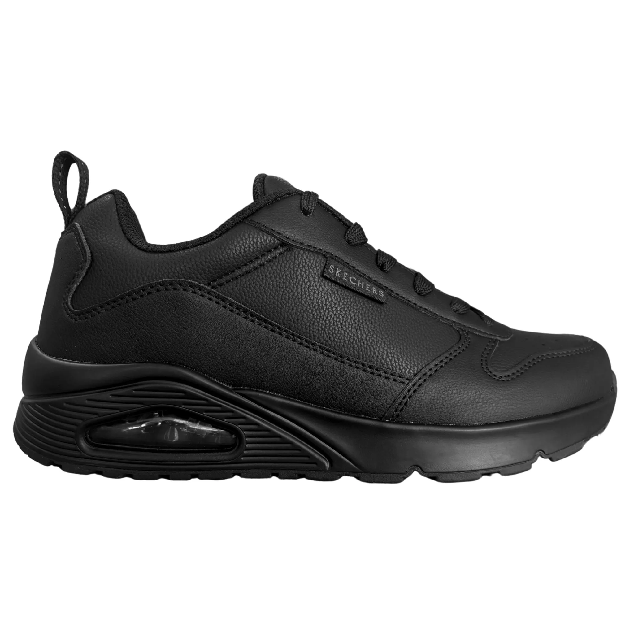 Long Wear Sprint Walk Skechers Men's 183012 Uno Alder Black Casual Shoes