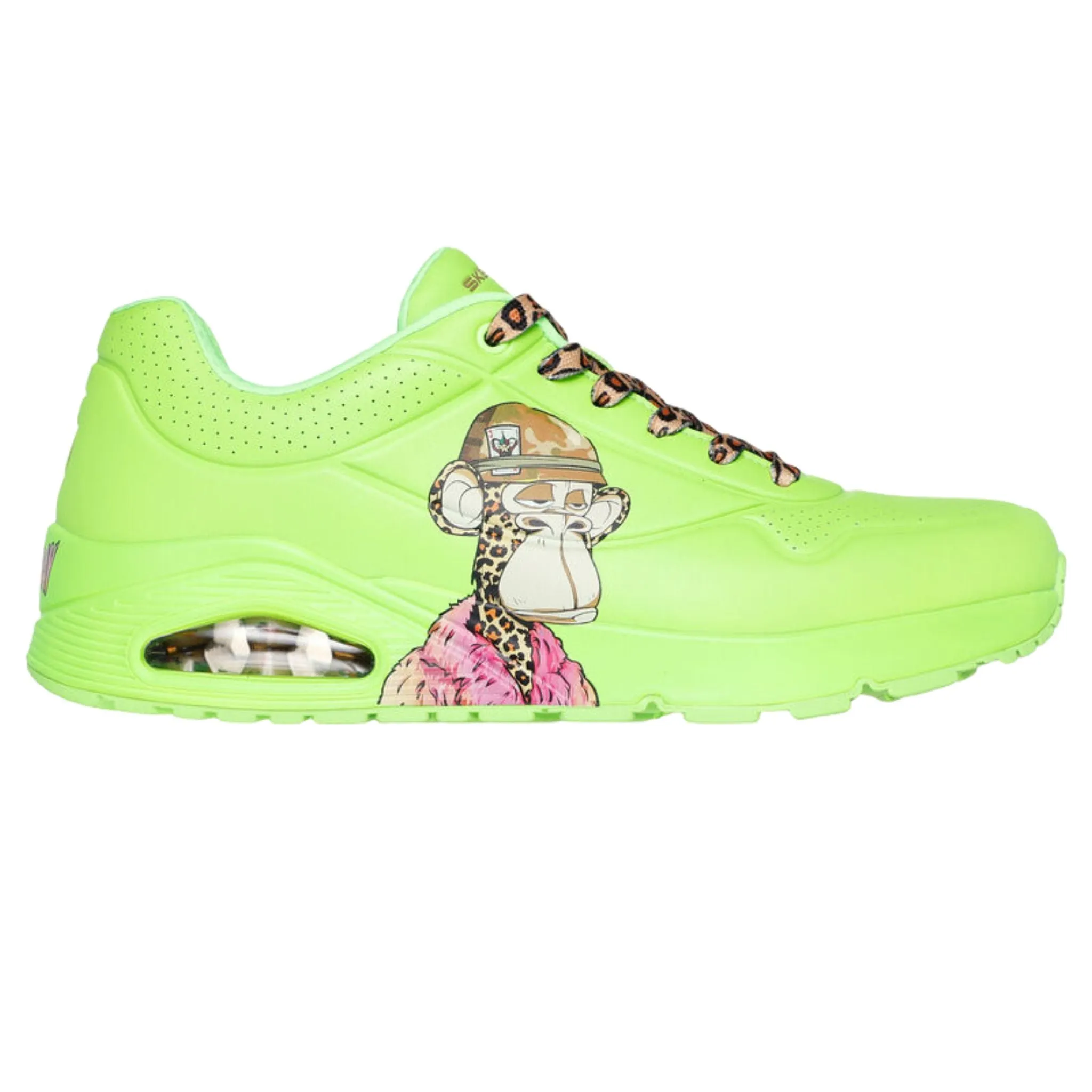 Wedge Heel Relax Vibes Skechers Men's 251014 Snoop Dogg Uno- Dr. Bombay  Lime Green Casual Shoes