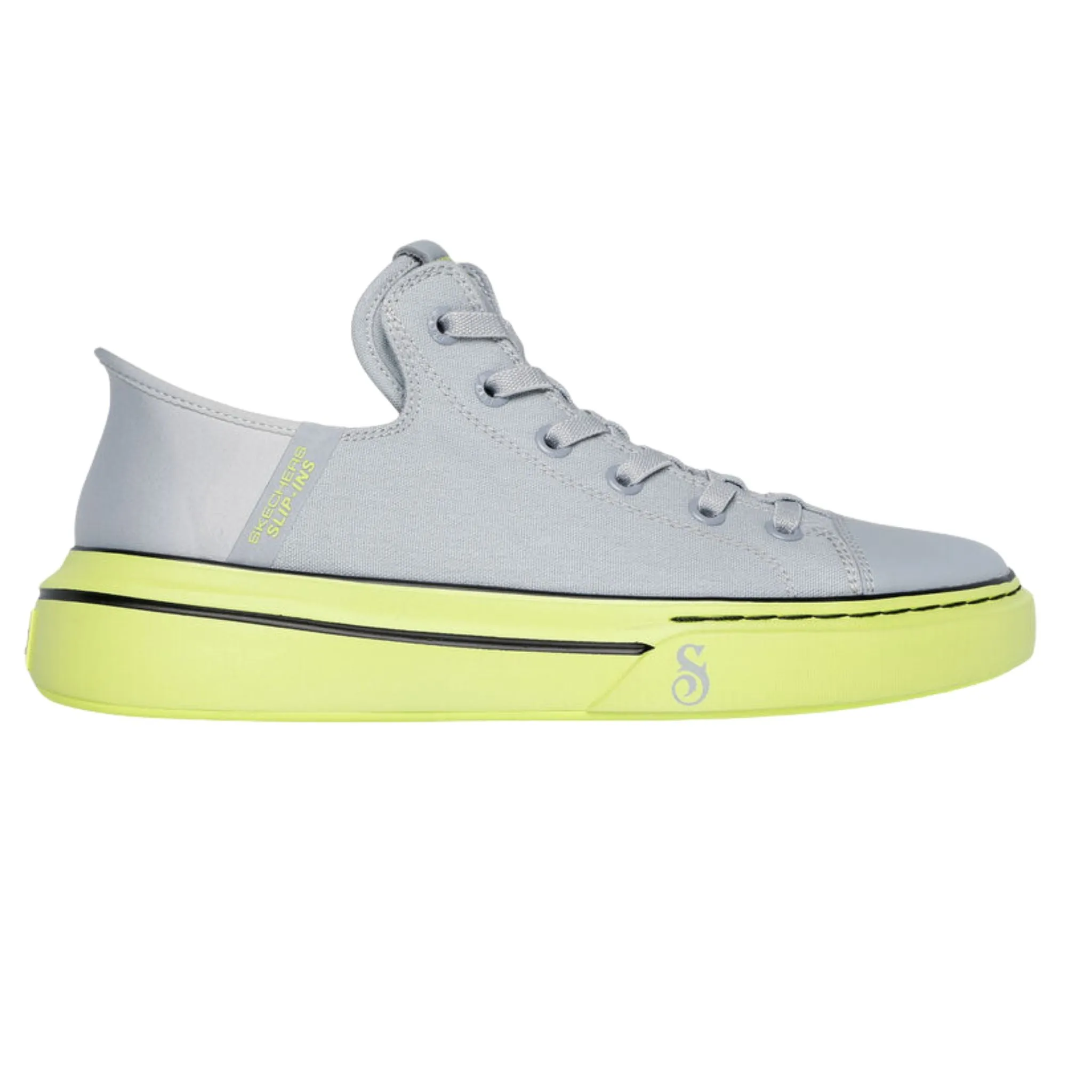 Sun Day Skechers Men's 251032 Snoop One-OG Tela Gray Lime Slip-ins Casual Shoes
