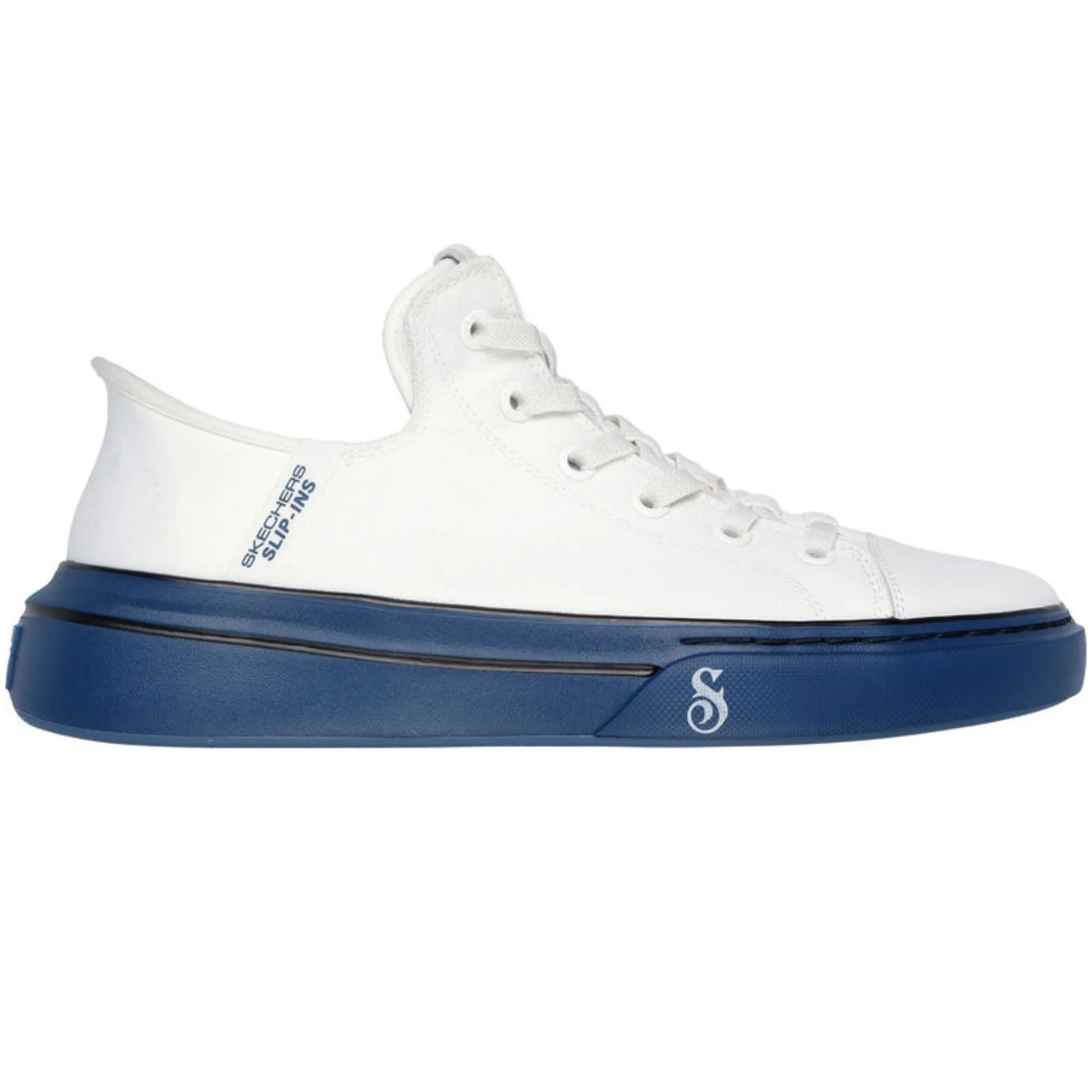 Travel Essential Skechers Men's 251032 Snoop One-OG Tela White Navy Slip-ins Casual Shoes