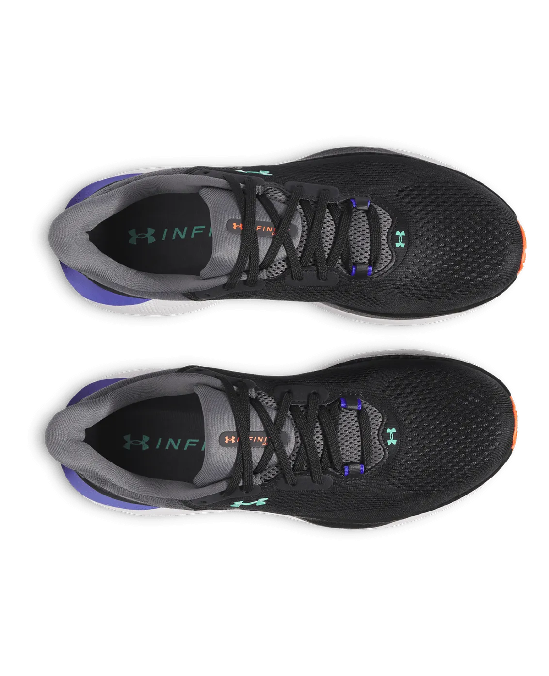 UA Infinite Pro 2 Men's Running Shoes running in a track meet shoes