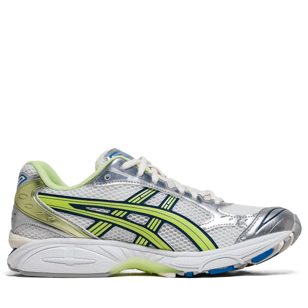 Asics Gel-Kayano 14 - White/Lime Green running for cultural events all - weather