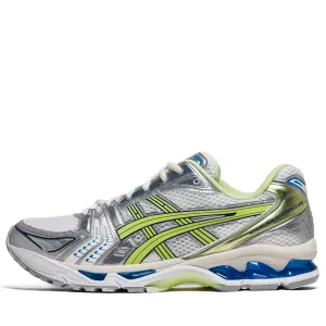 Asics Gel-Kayano 14 - White/Lime Green Rainy running shield