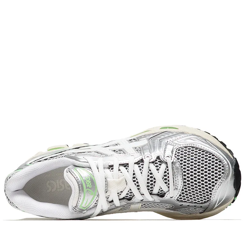 treadmill running shoe space shock - absorption technology Asics Gel-Kayano 14 - White/Menthol