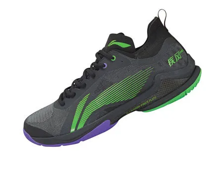 Li Ning Windy Blast Badminton Shoe Unisex [Black] AYAS012-2 Thin Lace