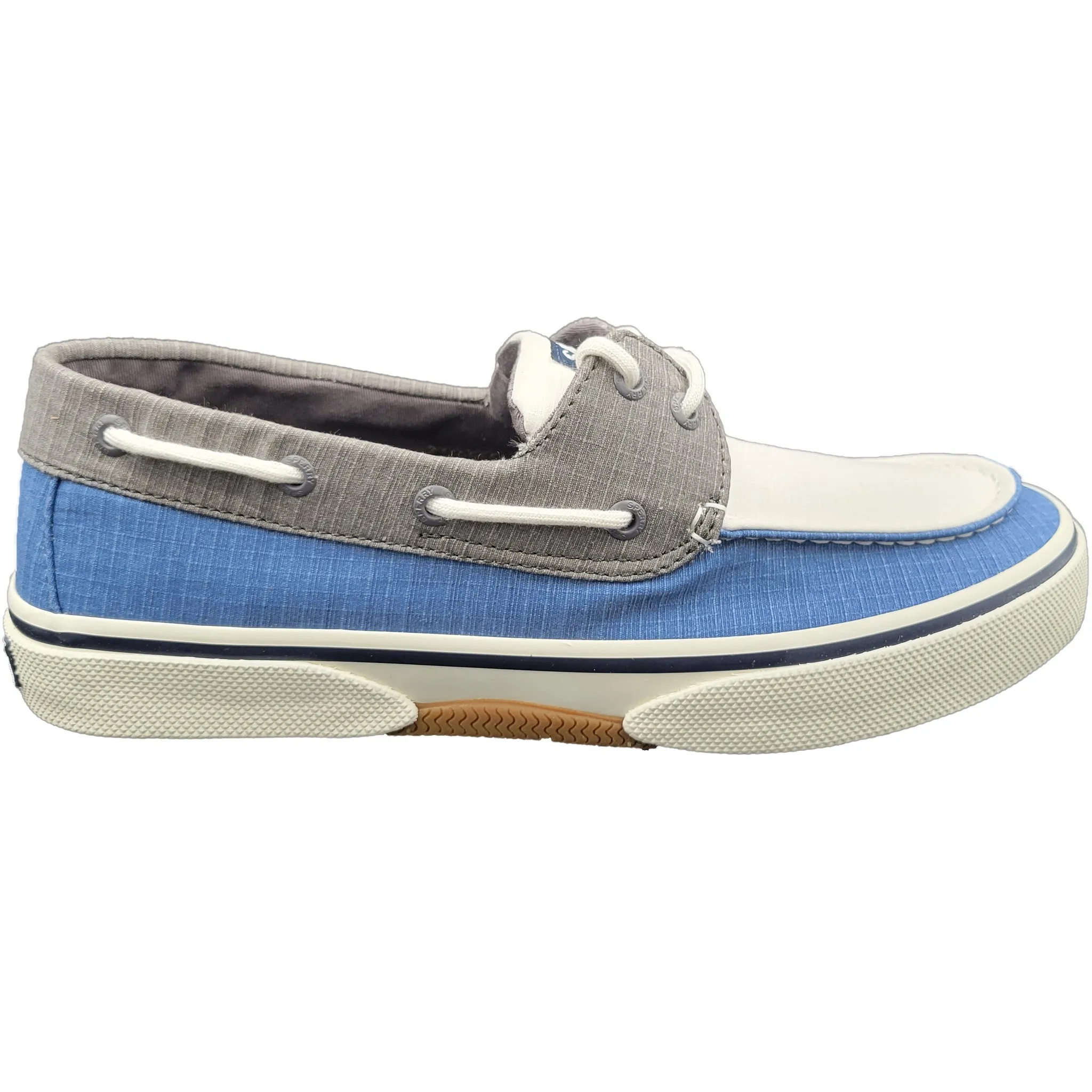 Sperry Men's Halyard 2 Eye RipStop TRI Blue Casual Boat Shoes Chill Day High Cushion