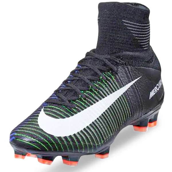 performance enhancement press - box shoes Nike Jr Mercurial Superfly V FG Firm Ground Soccer Cleats (Black/Green)