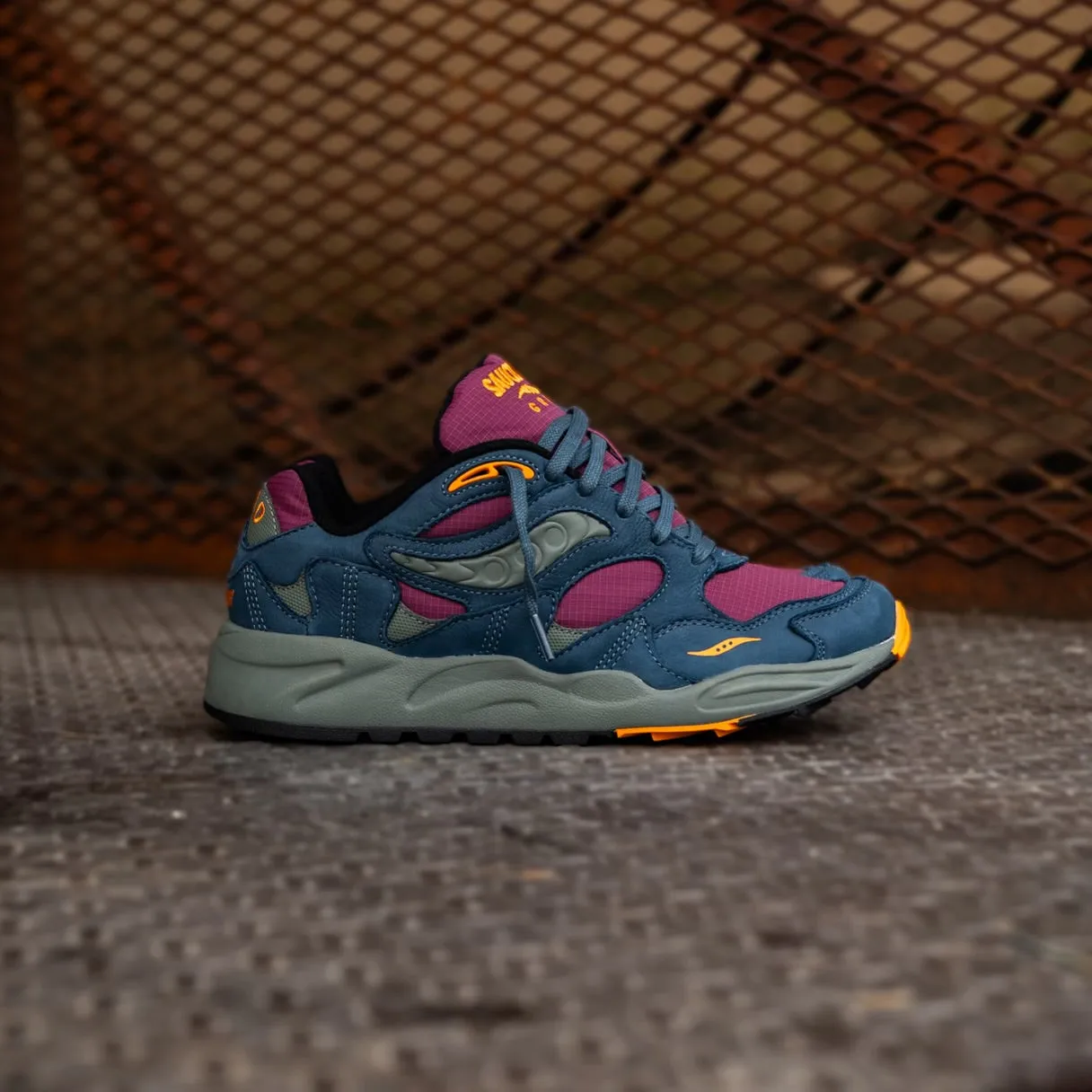 Mens Saucony Grid Shadow 2 Premium (Purple/Blue) breathable insole Appealing