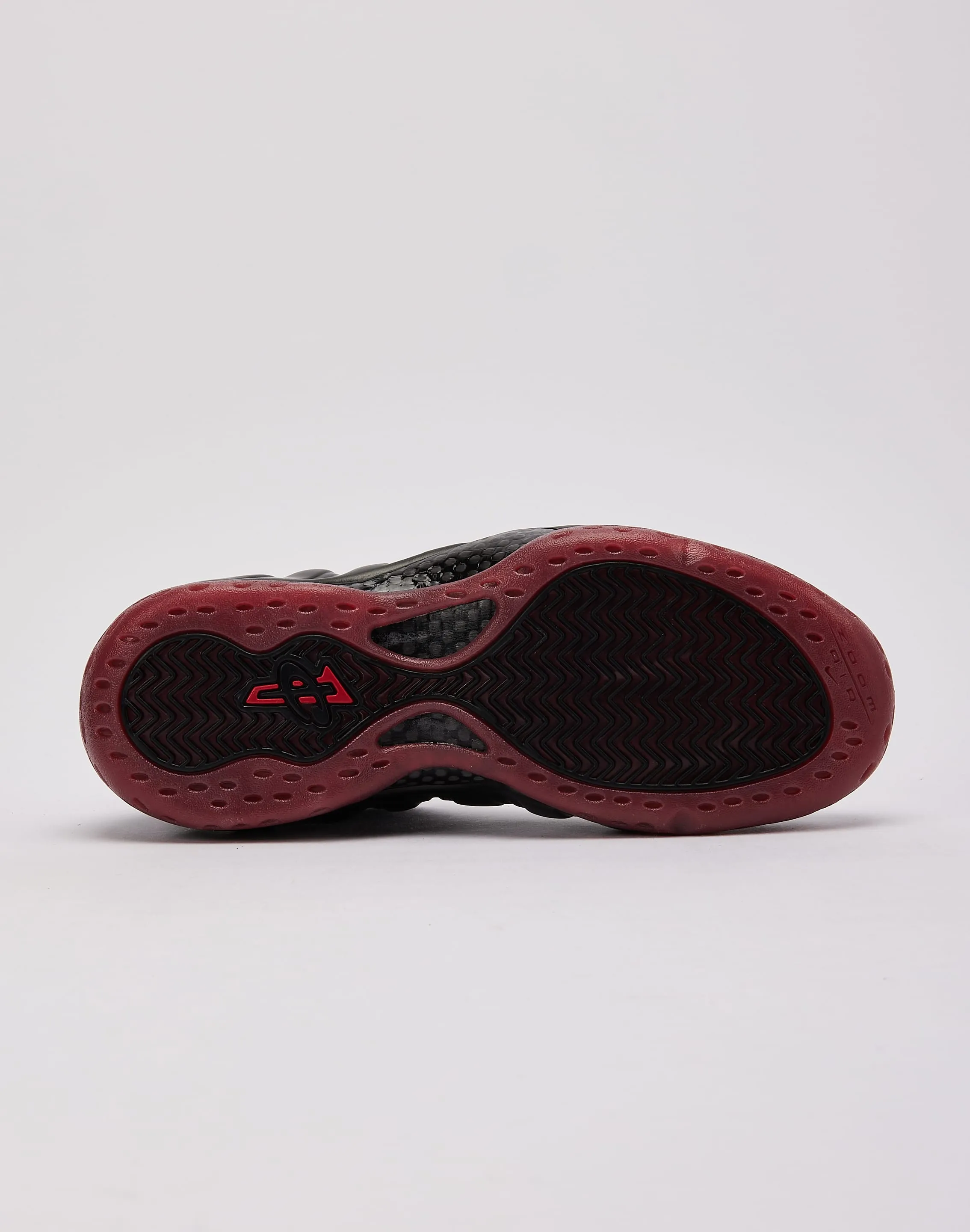 Nike Air Foamposite One 'Black and Varsity Red' Dirt Walk On The Run