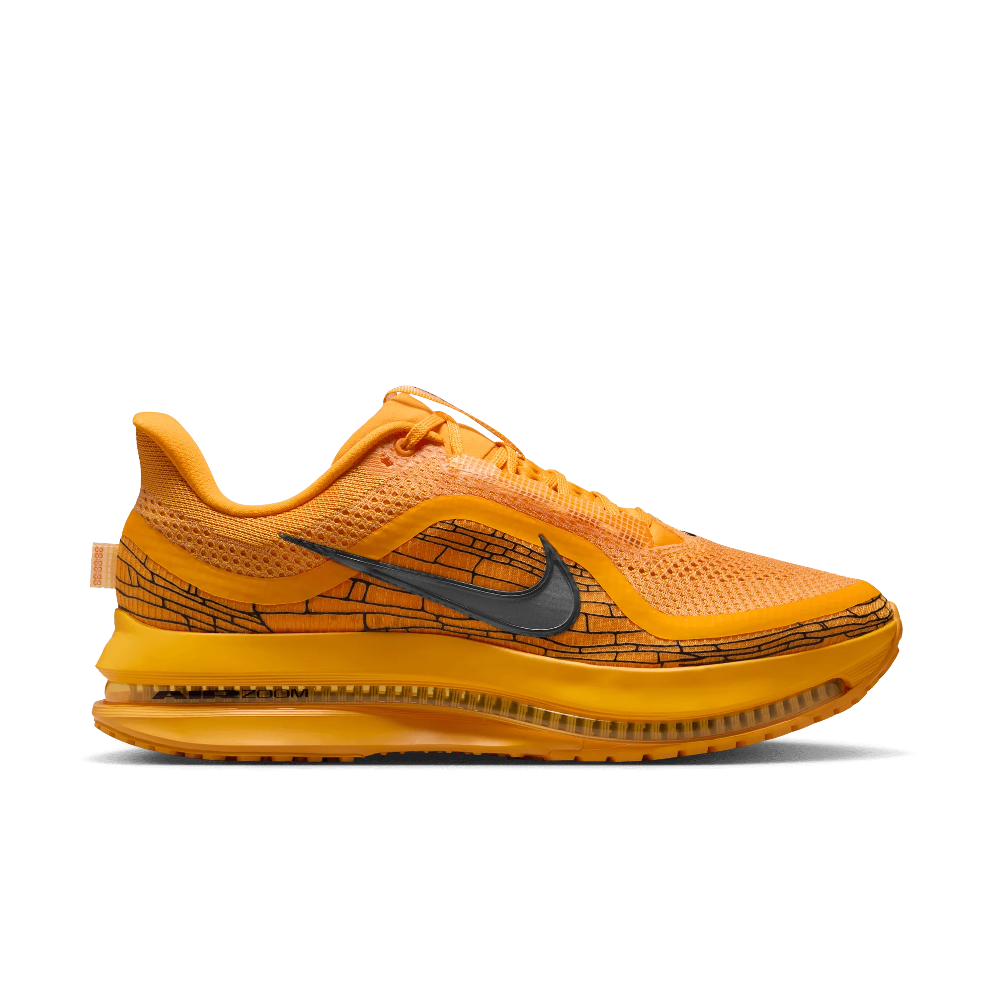 running in a monorail station area shoes MEN'S PEGASUS PREMIUM LV8 - D - 700 UNIVERSITY GOLD/BLACK-LASER ORANGE