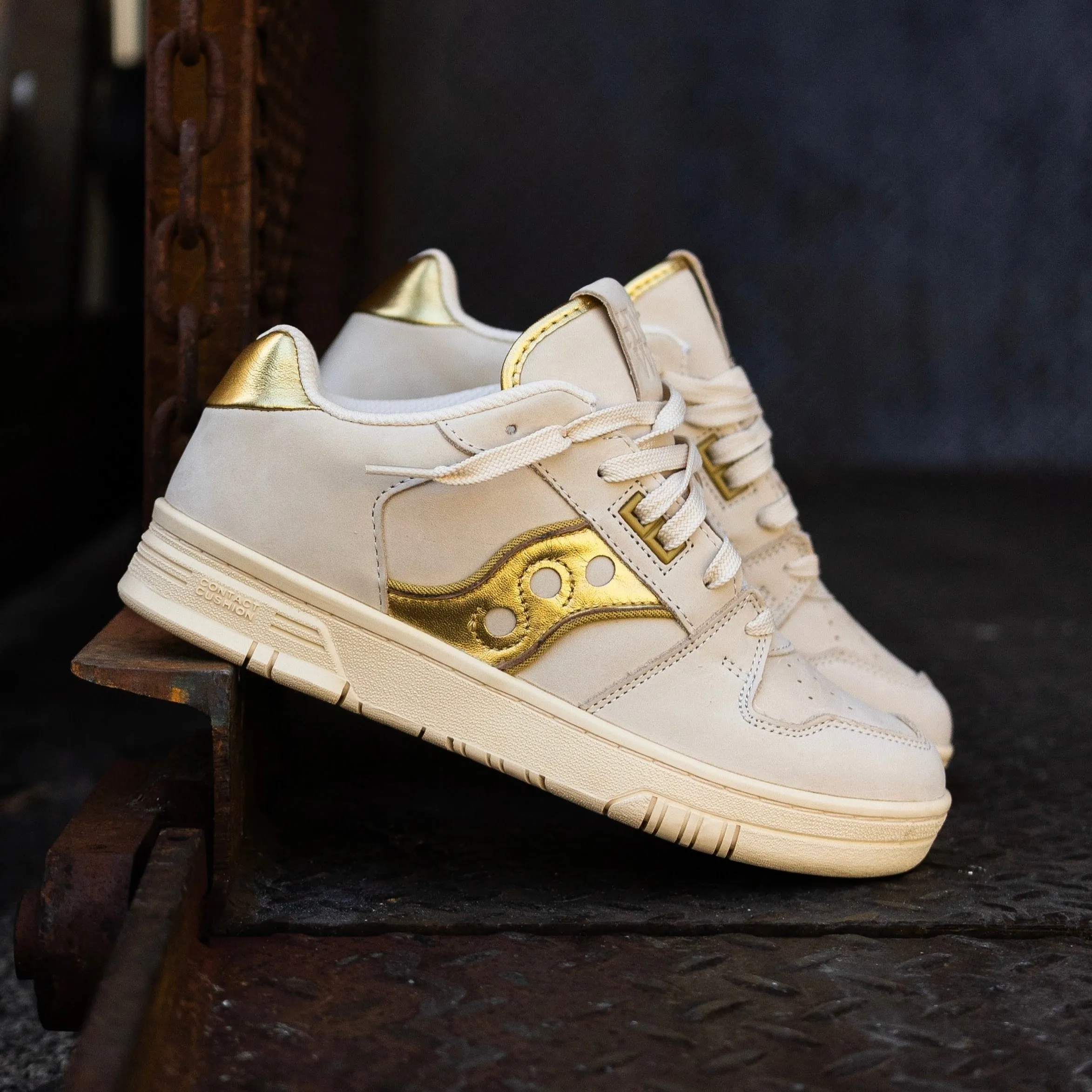Mens Saucony x Trinidad James Hommewrk Sonic Low 'COACH??S SHOE' (Cream/Gold) Affordable
