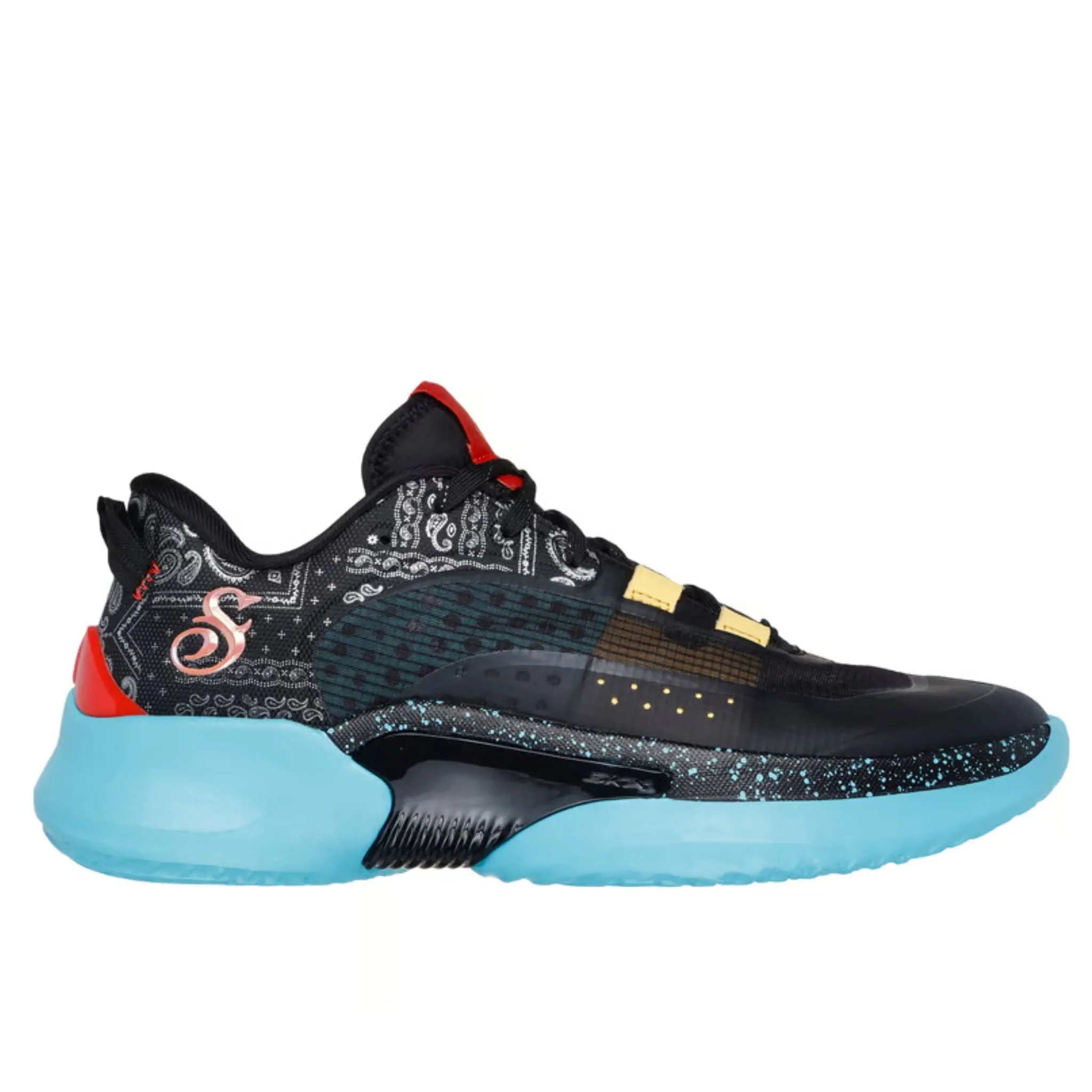 Route Walk Every Season Skechers Men's 251055 Snoop Dogg: SKX Resagrip - Boss Treatment Low Black Blue Casual Basketball Shoes