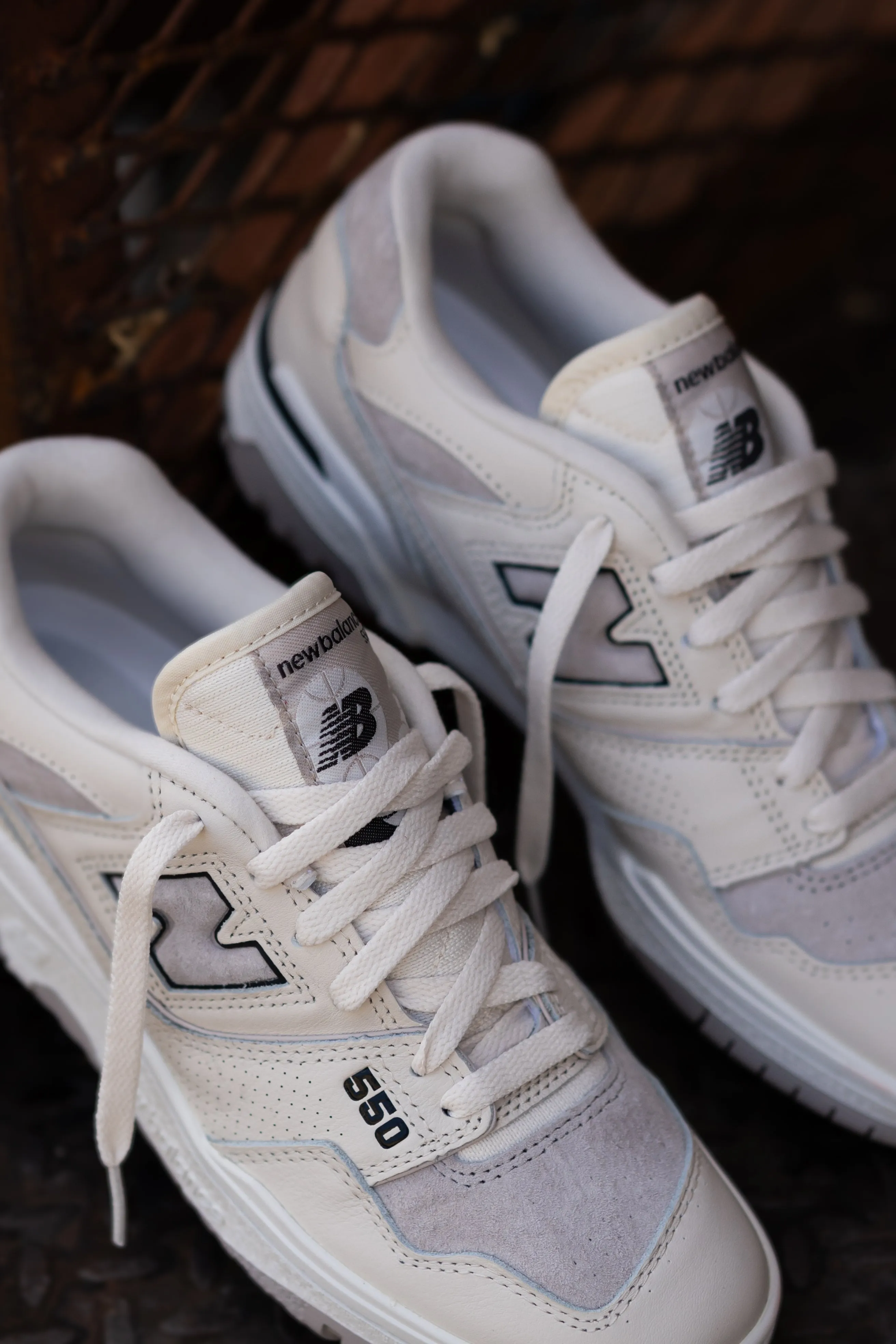 Women's New Balance 550 (Linen) - BBW550RB Road grip