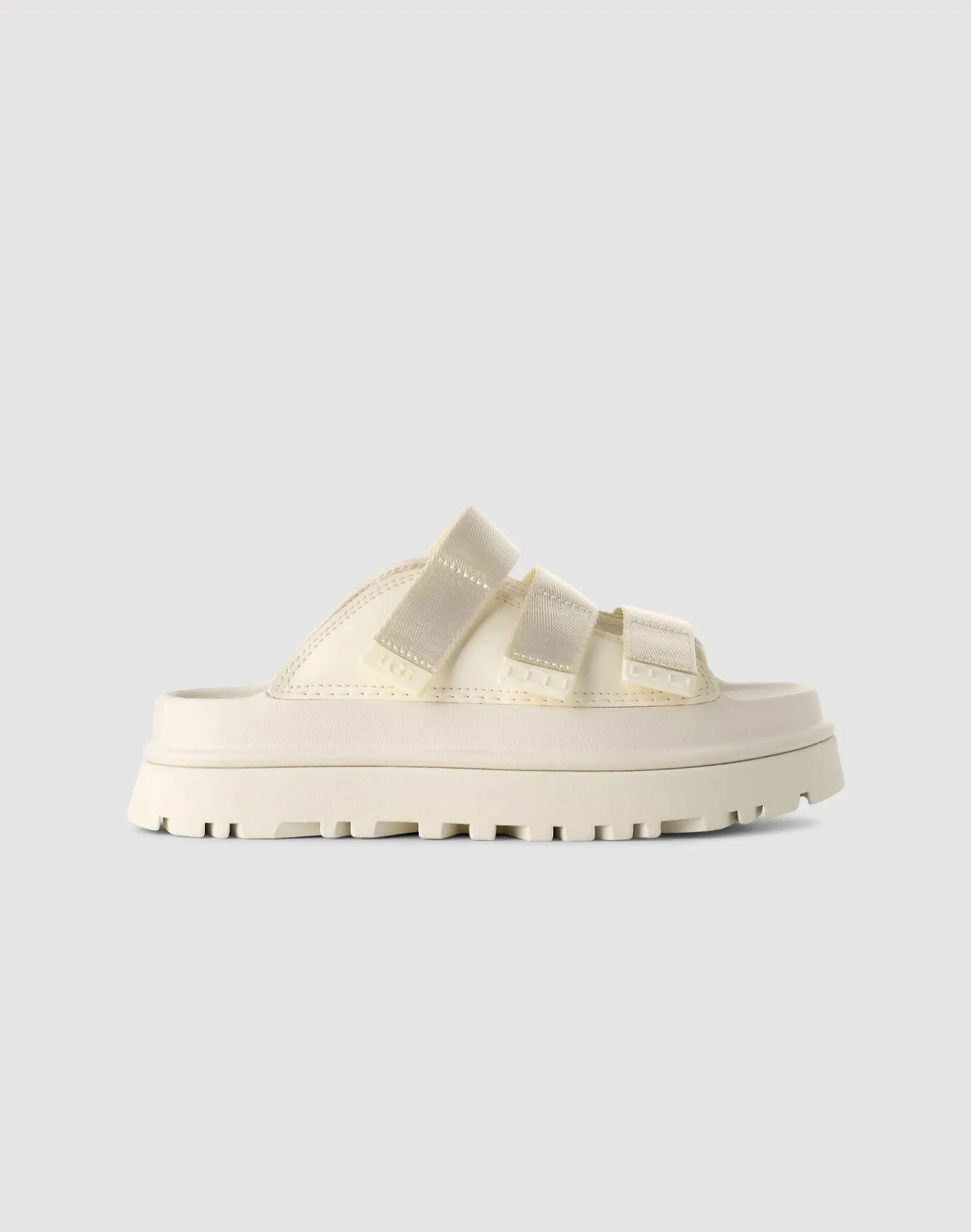 UGG GoldenGlow Slides Flat Outsole Adaptive Response Platform
