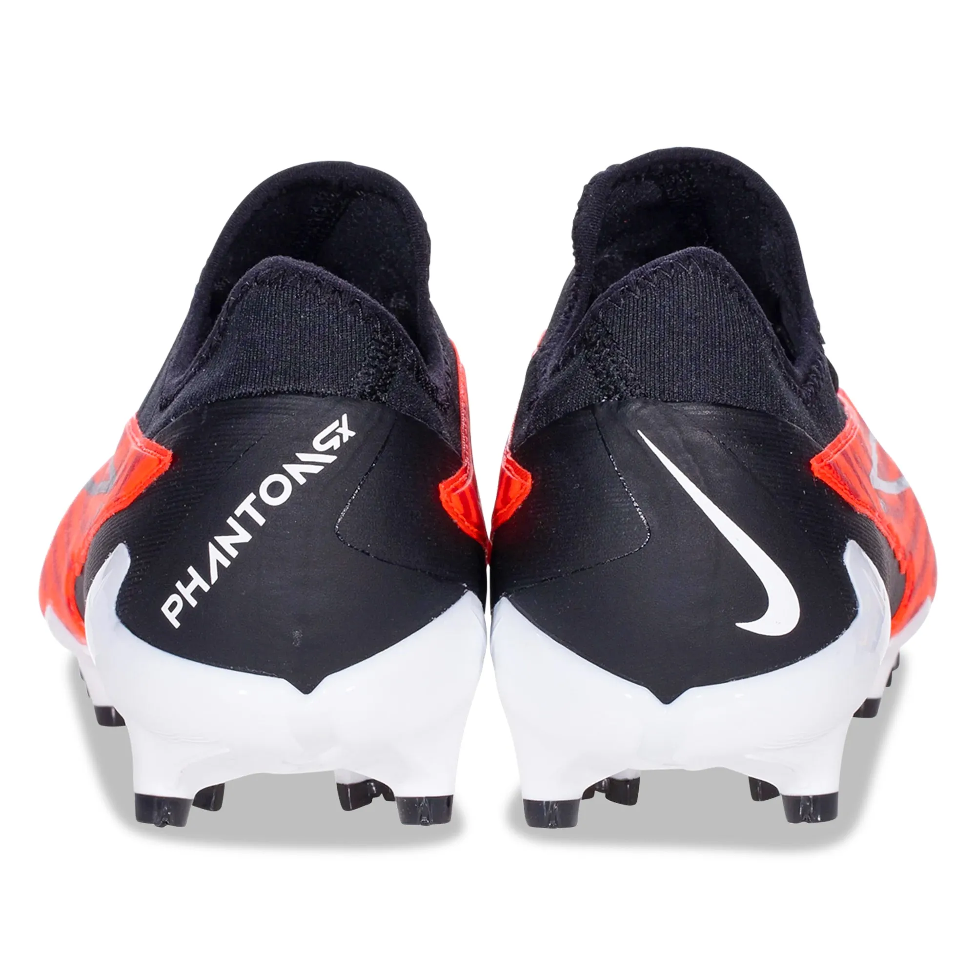 Nike Phantom GX Pro Firm Ground Soccer Cleats (Bright Crimson/Black) different patterns