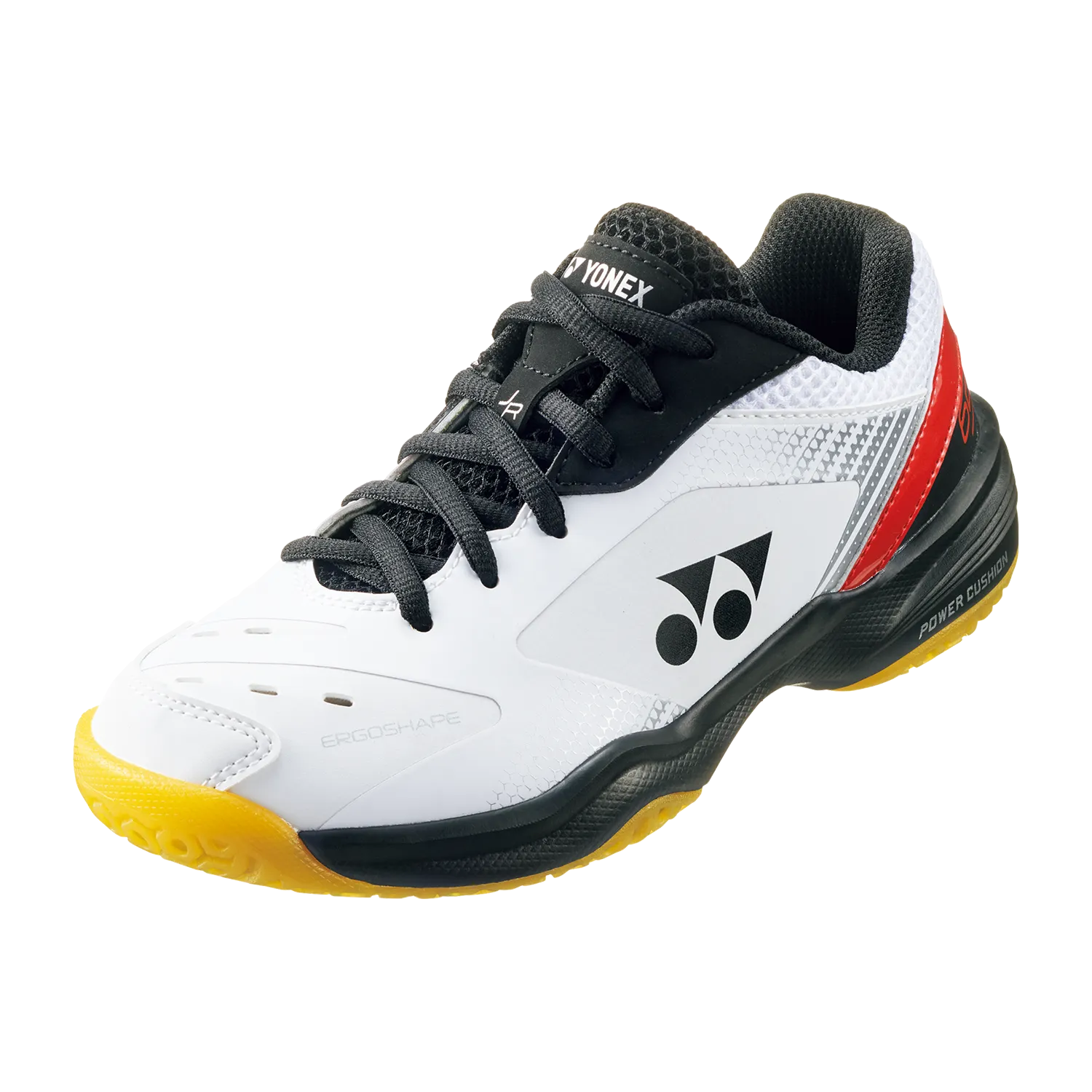 Yonex Power Cushion 65 Junior Badminton Shoes (White/Red) Air Alpha Guard One